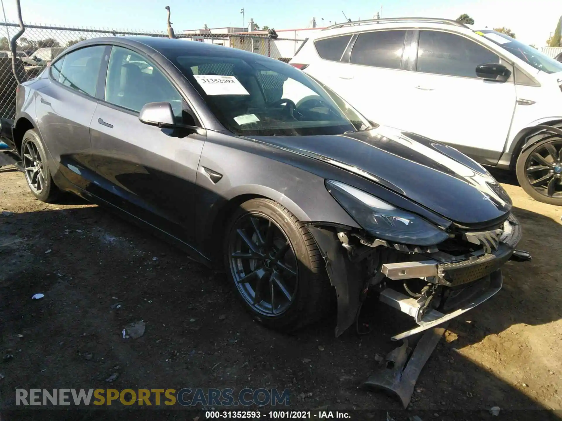 1 fotografías del automóvil dañado 5YJ3E1EA7MF876013 TESLA MODEL 3 2021