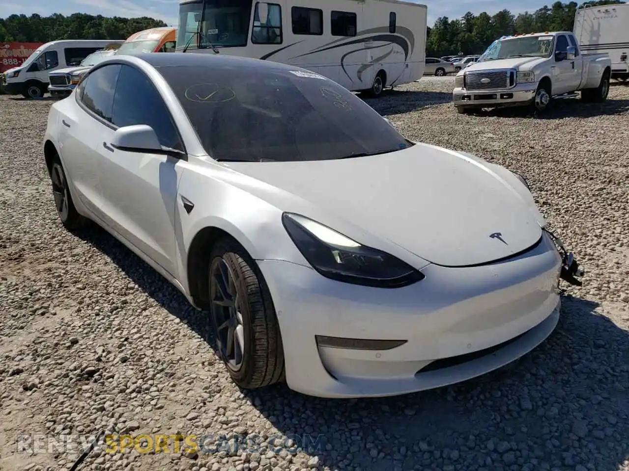 1 Фотография поврежденного автомобиля 5YJ3E1EA7MF919314 TESLA MODEL 3 2021
