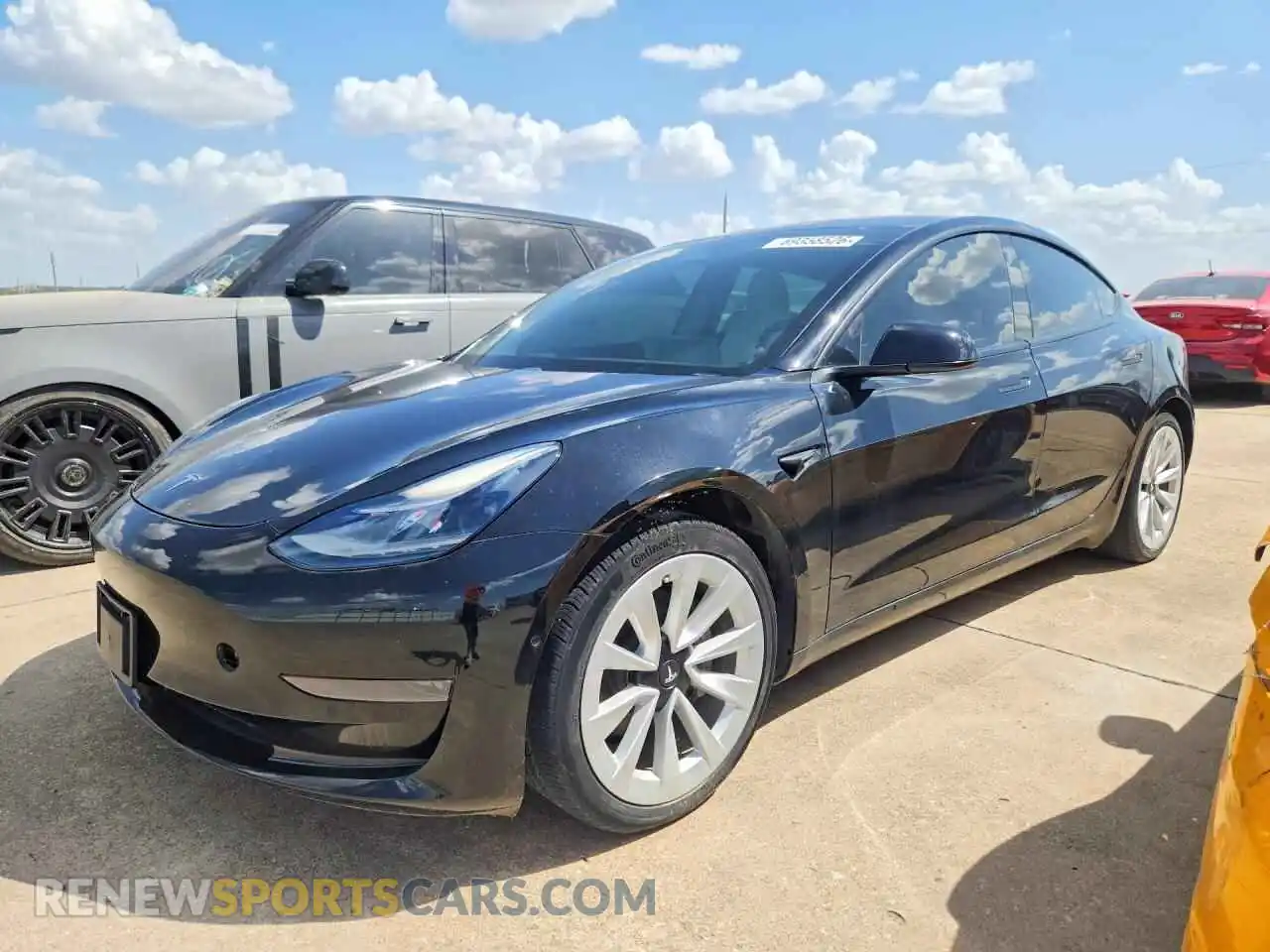 1 Photograph of a damaged car 5YJ3E1EA7MF927624 TESLA MODEL 3 2021