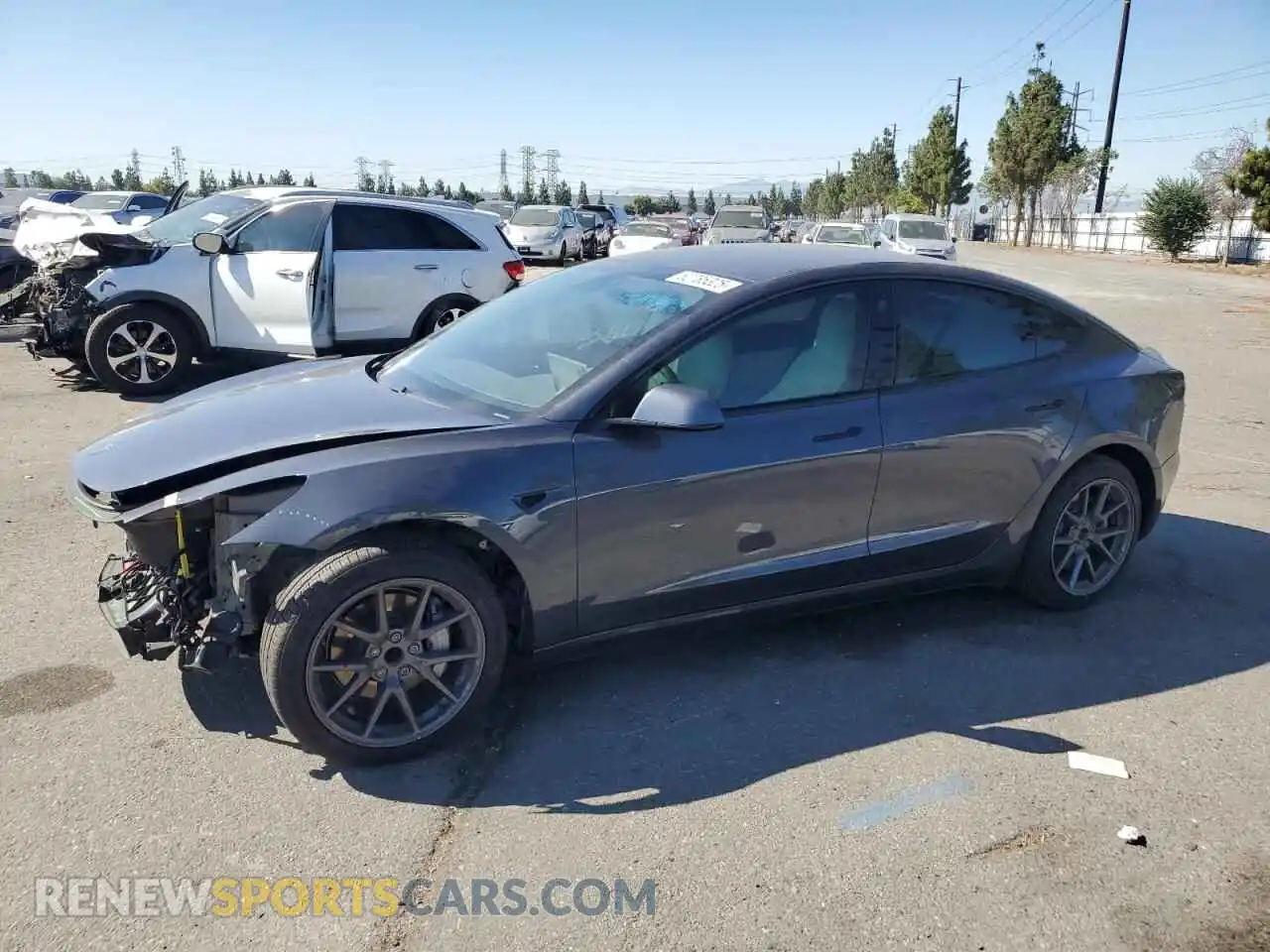 1 Photograph of a damaged car 5YJ3E1EA7MF929535 TESLA MODEL 3 2021