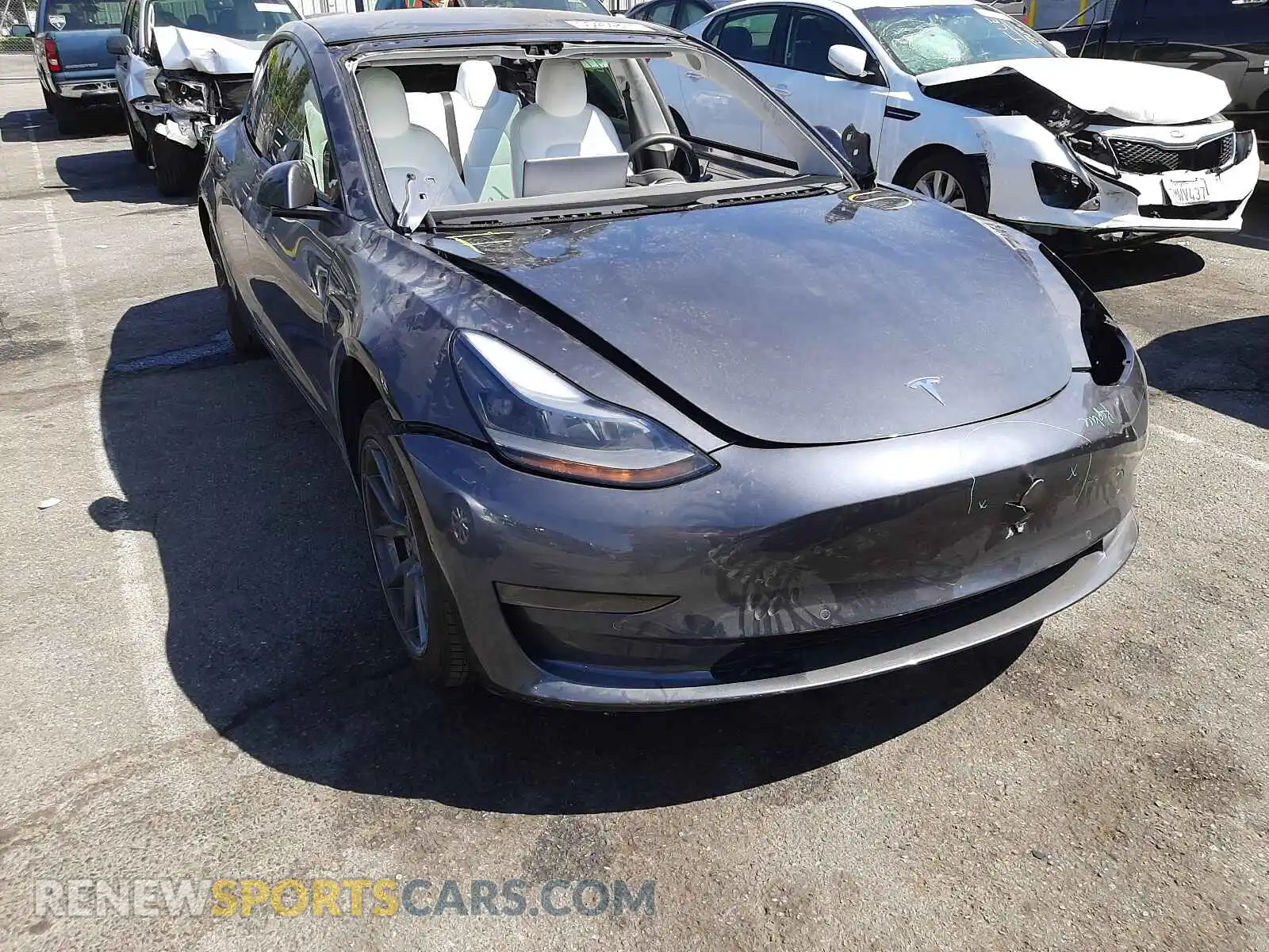 1 fotografías del automóvil dañado 5YJ3E1EA7MF938641 TESLA MODEL 3 2021