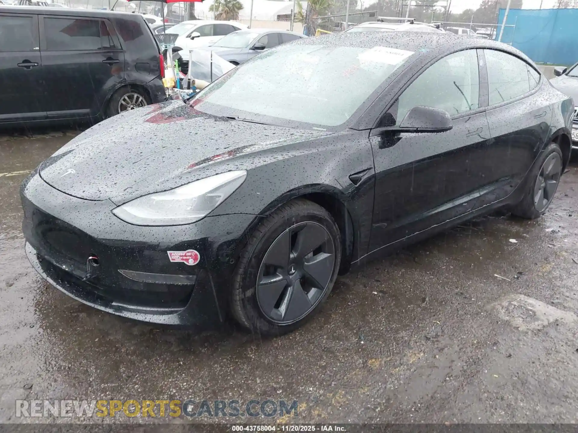 2 Photograph of a damaged car 5YJ3E1EA7MF939238 TESLA MODEL 3 2021