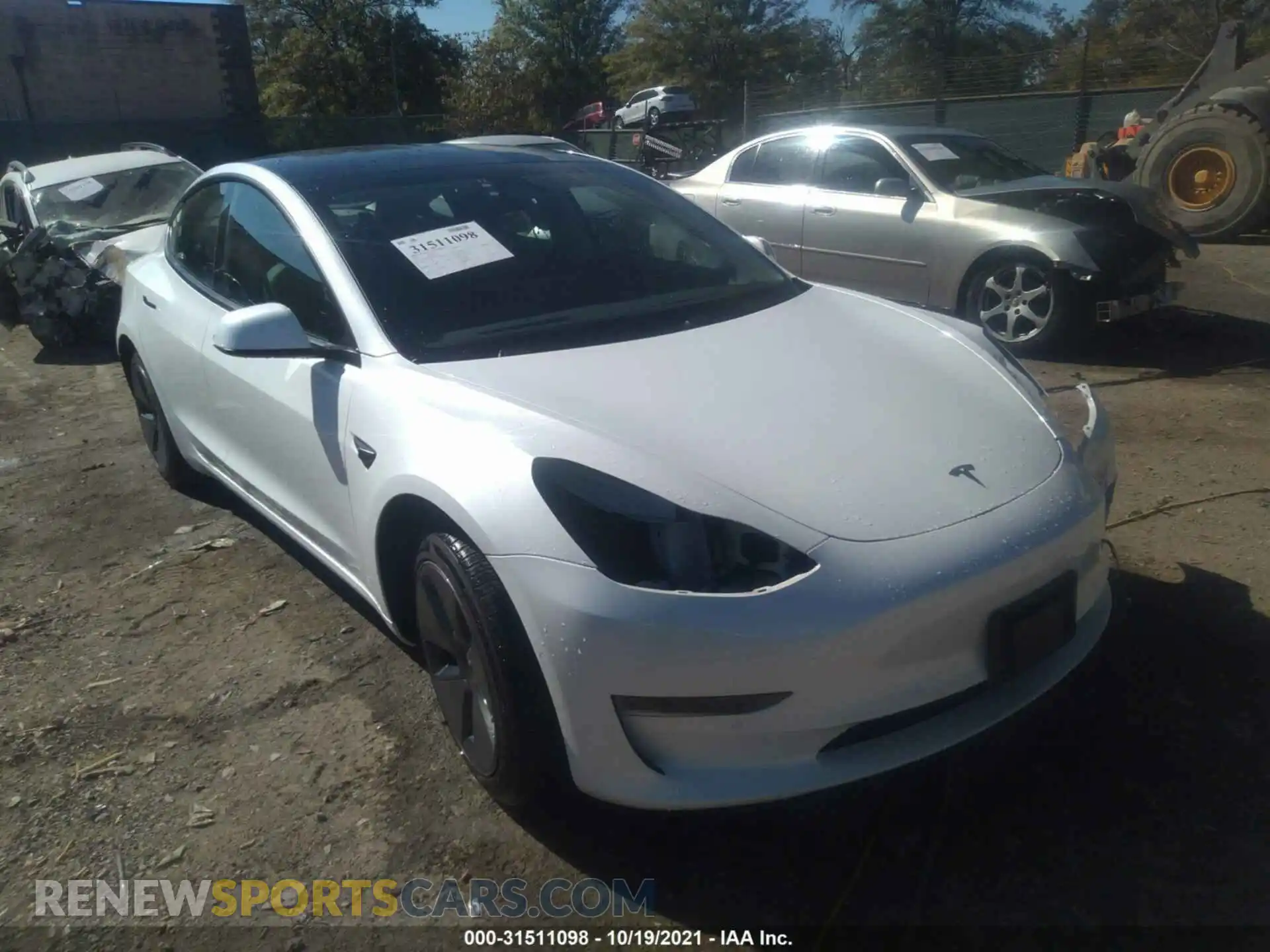 1 Photograph of a damaged car 5YJ3E1EA7MF961269 TESLA MODEL 3 2021