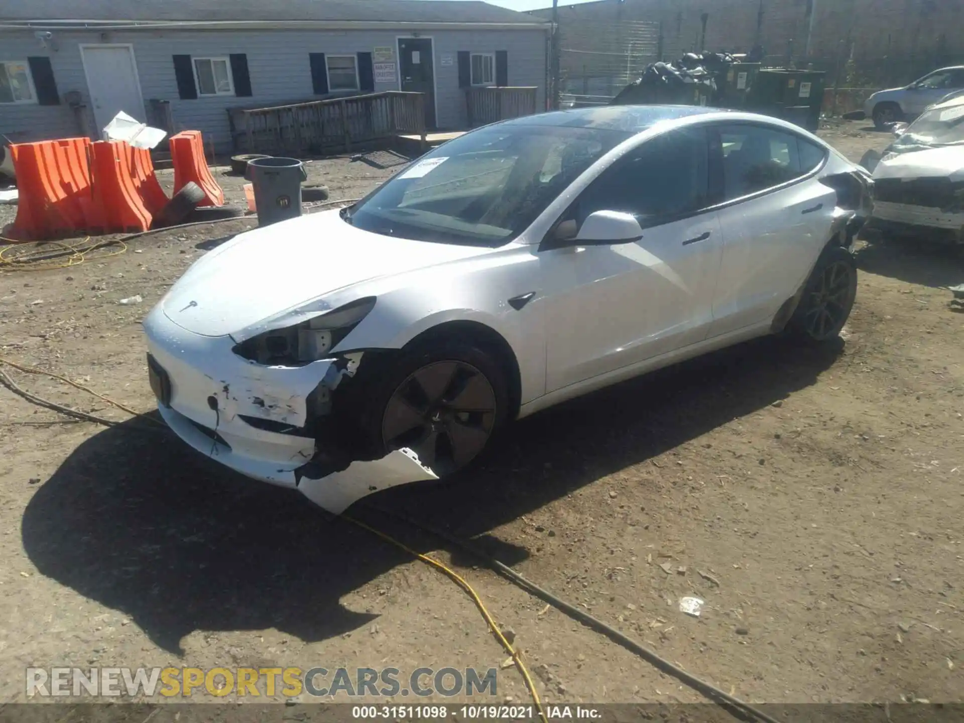 2 Photograph of a damaged car 5YJ3E1EA7MF961269 TESLA MODEL 3 2021