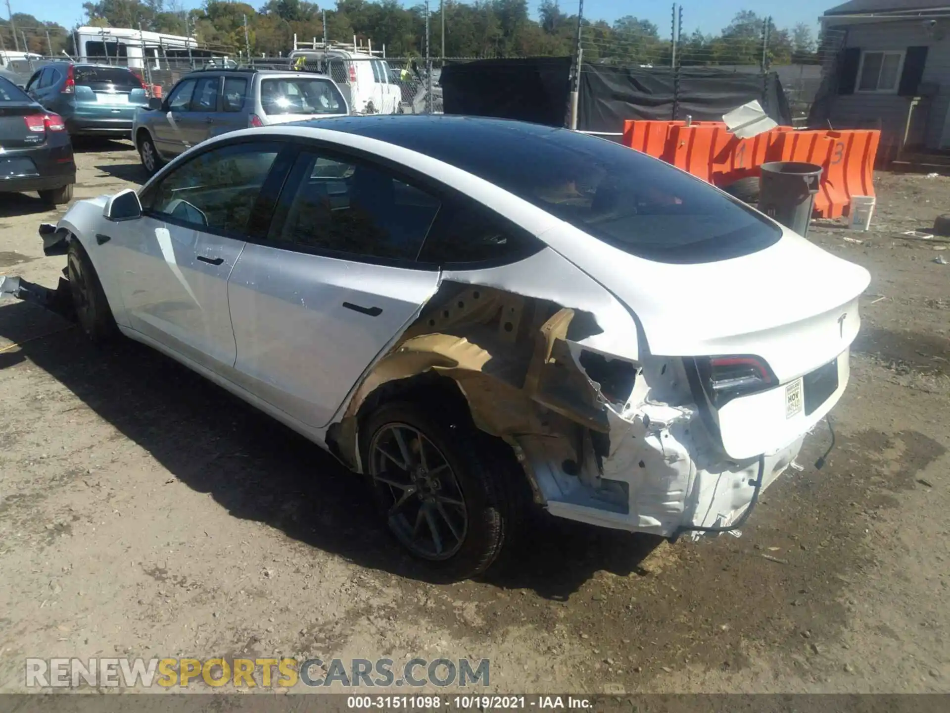 3 Photograph of a damaged car 5YJ3E1EA7MF961269 TESLA MODEL 3 2021