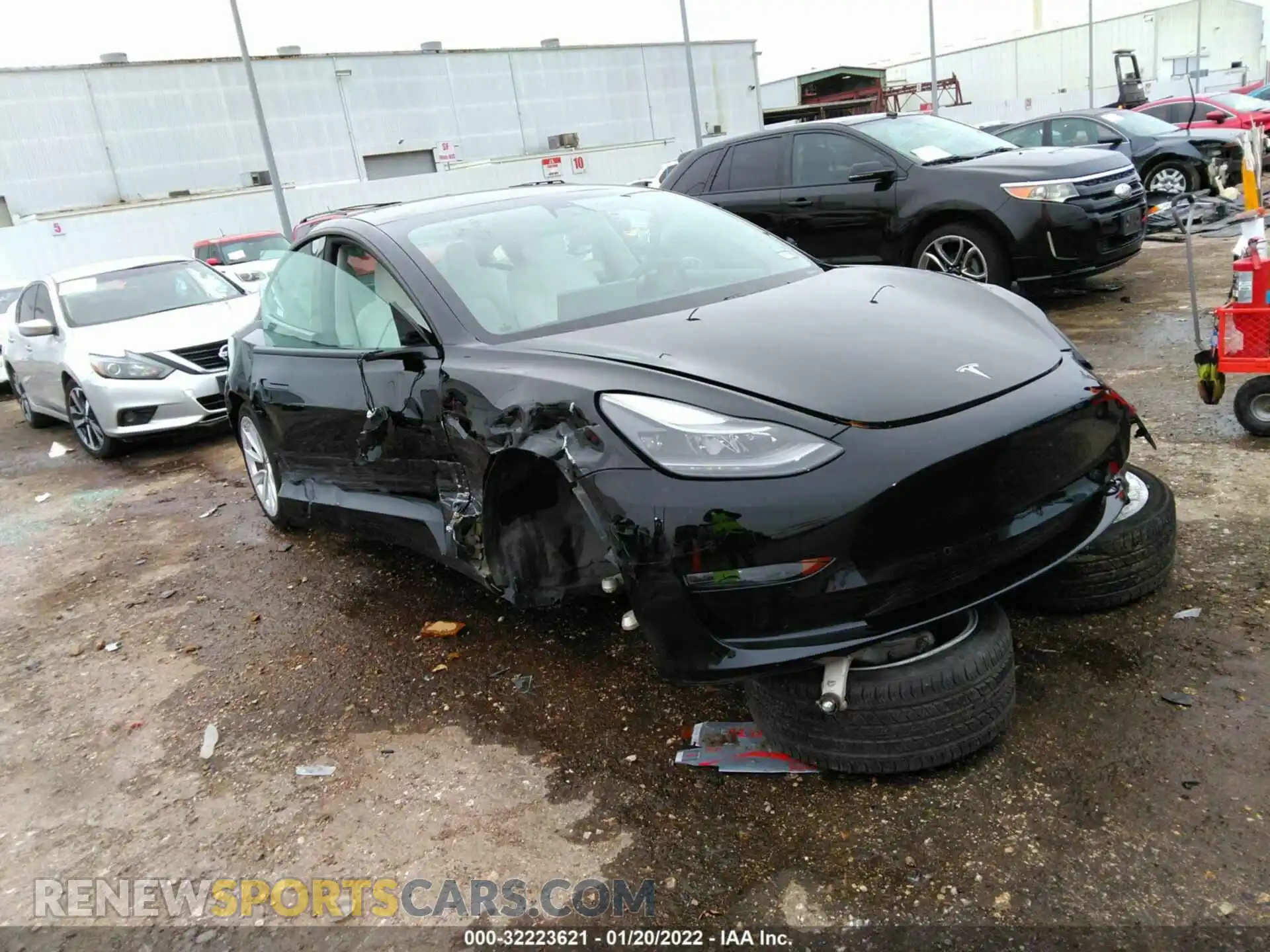 1 Photograph of a damaged car 5YJ3E1EA7MF964723 TESLA MODEL 3 2021