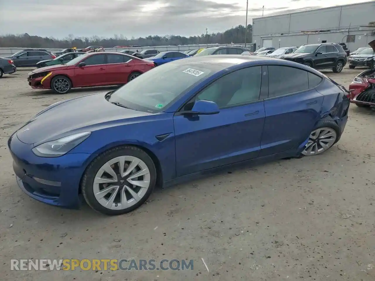 1 Photograph of a damaged car 5YJ3E1EA7MF978072 TESLA MODEL 3 2021