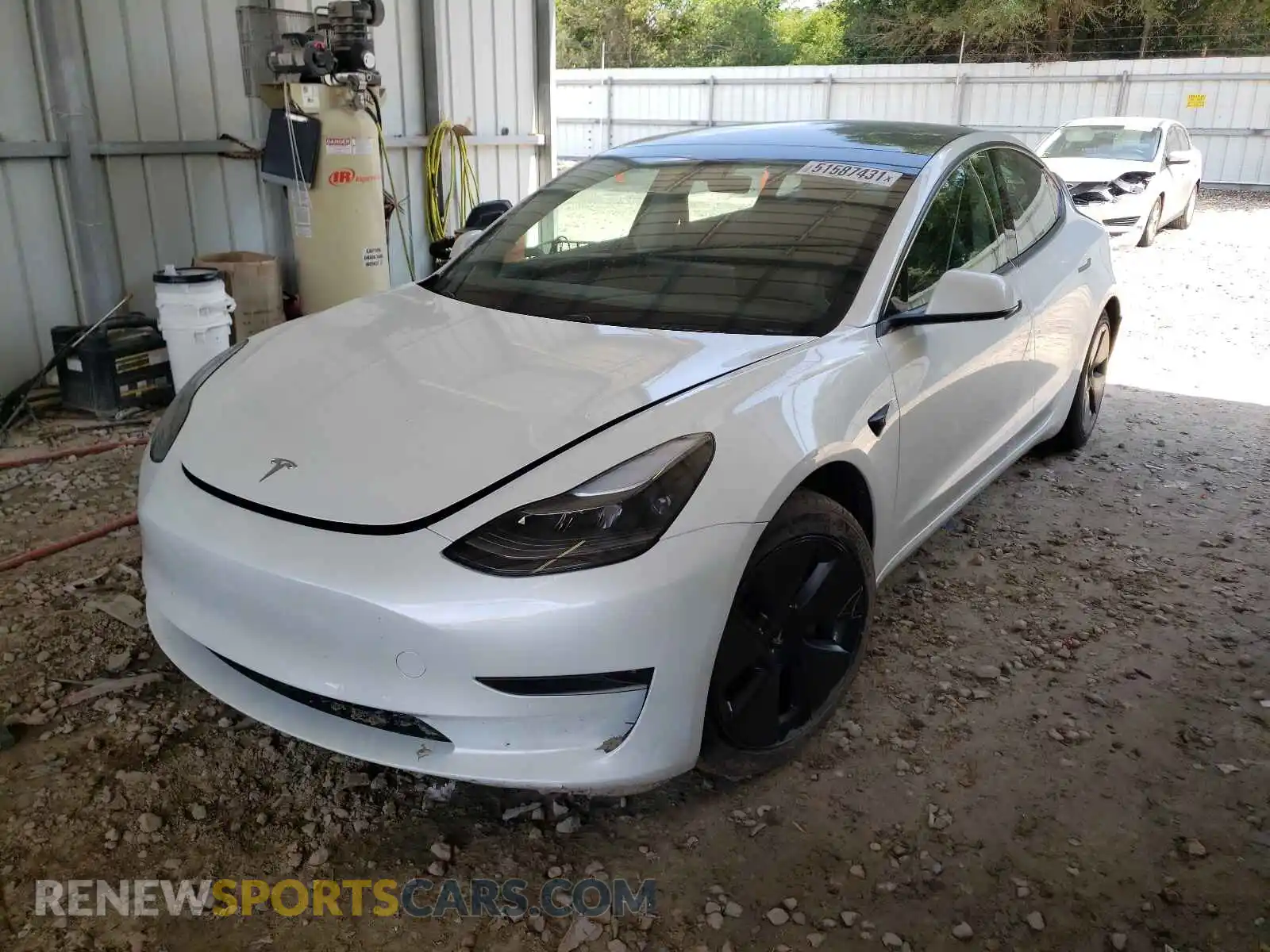 2 Photograph of a damaged car 5YJ3E1EA7MF981795 TESLA MODEL 3 2021