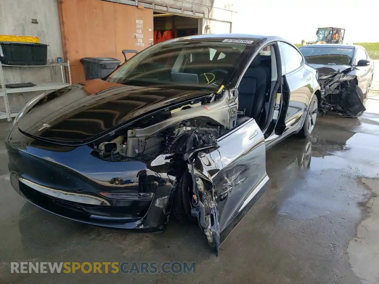 2 Photograph of a damaged car 5YJ3E1EA7MF986091 TESLA MODEL 3 2021