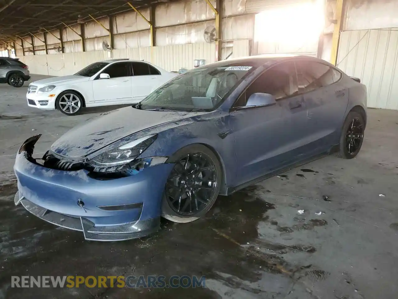 1 Photograph of a damaged car 5YJ3E1EA7MF990786 TESLA MODEL 3 2021