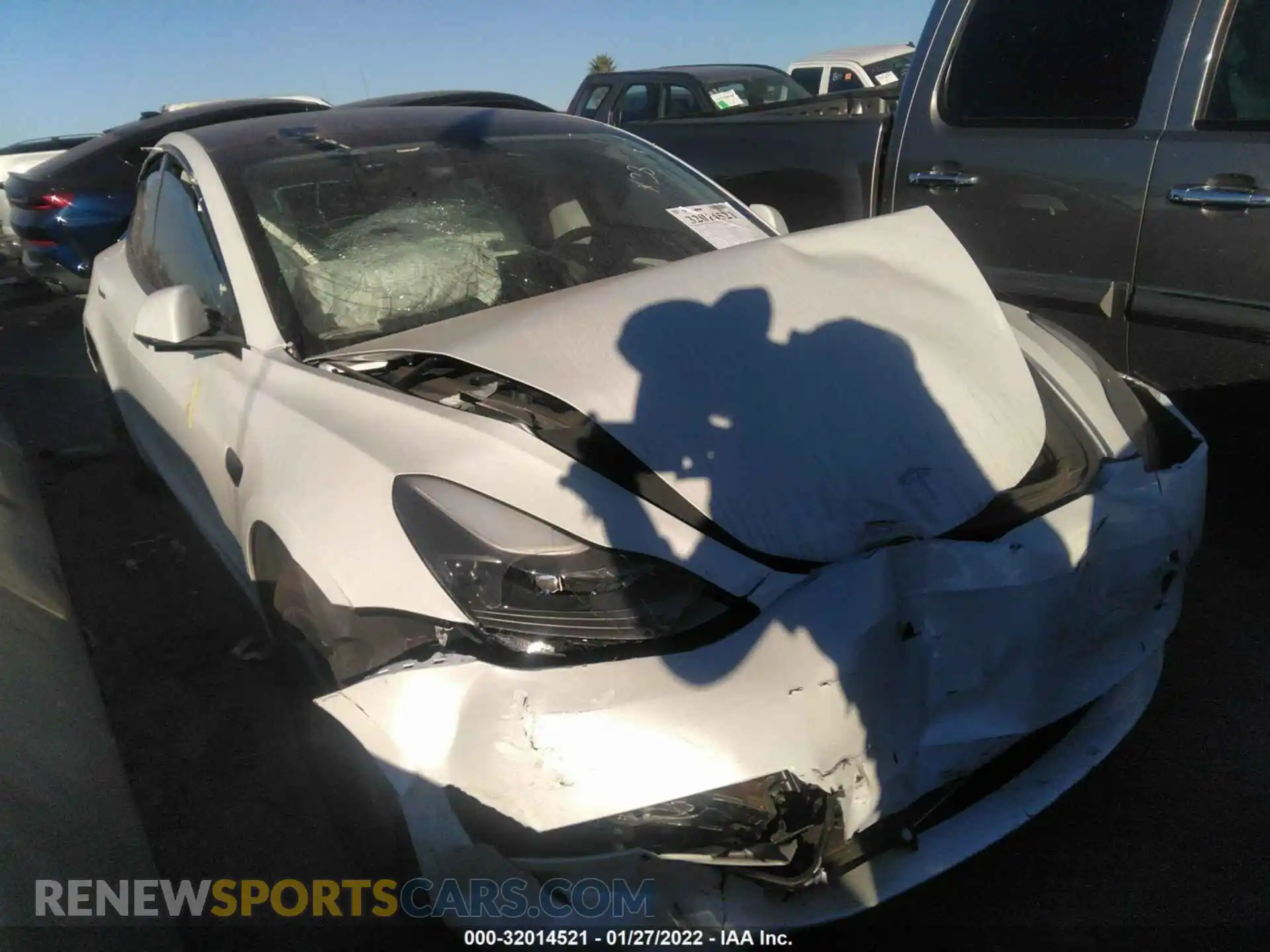 1 Photograph of a damaged car 5YJ3E1EA8MF000700 TESLA MODEL 3 2021