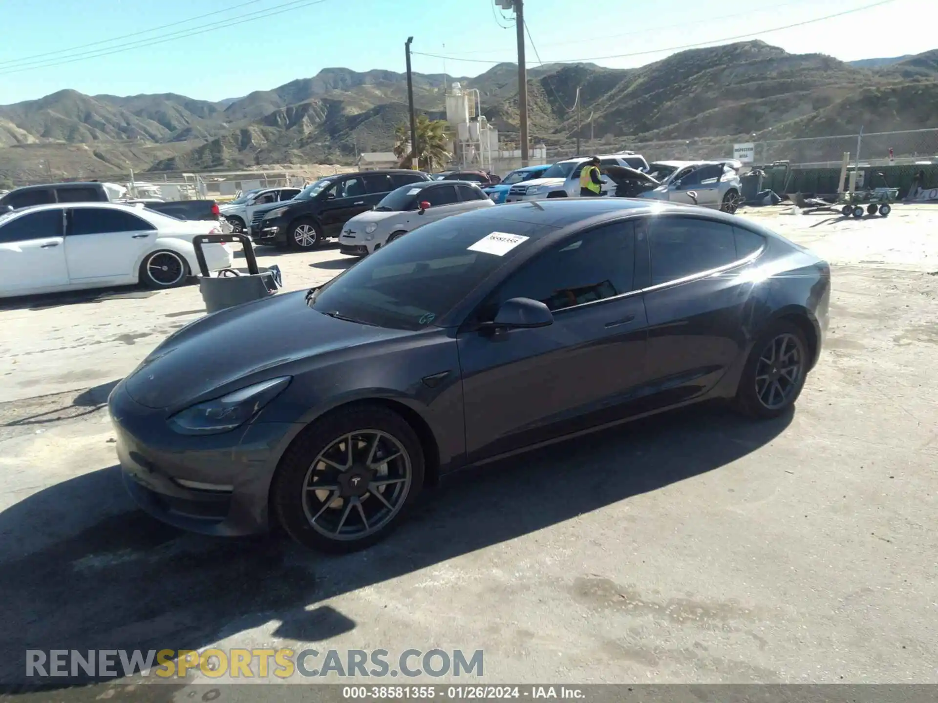 2 Photograph of a damaged car 5YJ3E1EA8MF006268 TESLA MODEL 3 2021