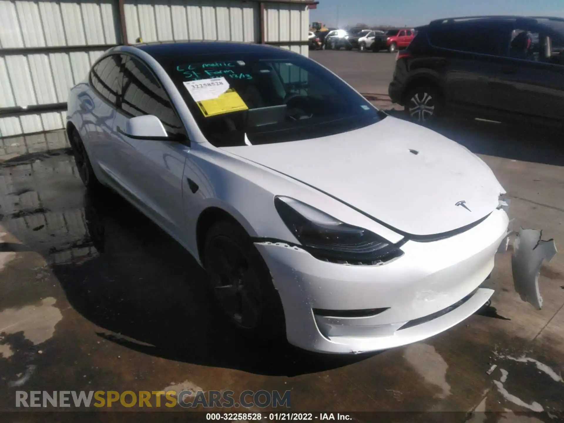1 Photograph of a damaged car 5YJ3E1EA8MF017545 TESLA MODEL 3 2021