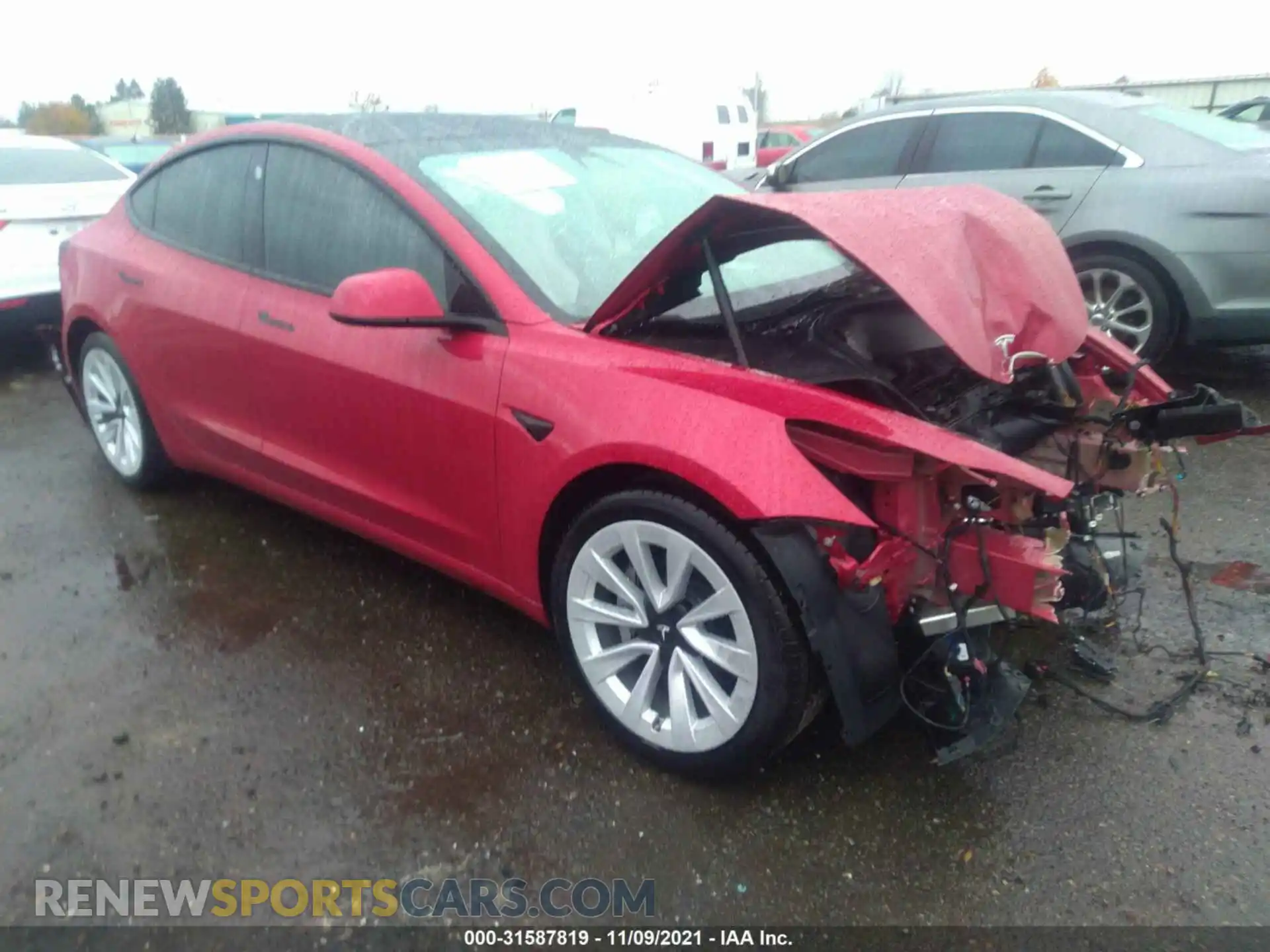 1 Photograph of a damaged car 5YJ3E1EA8MF021000 TESLA MODEL 3 2021