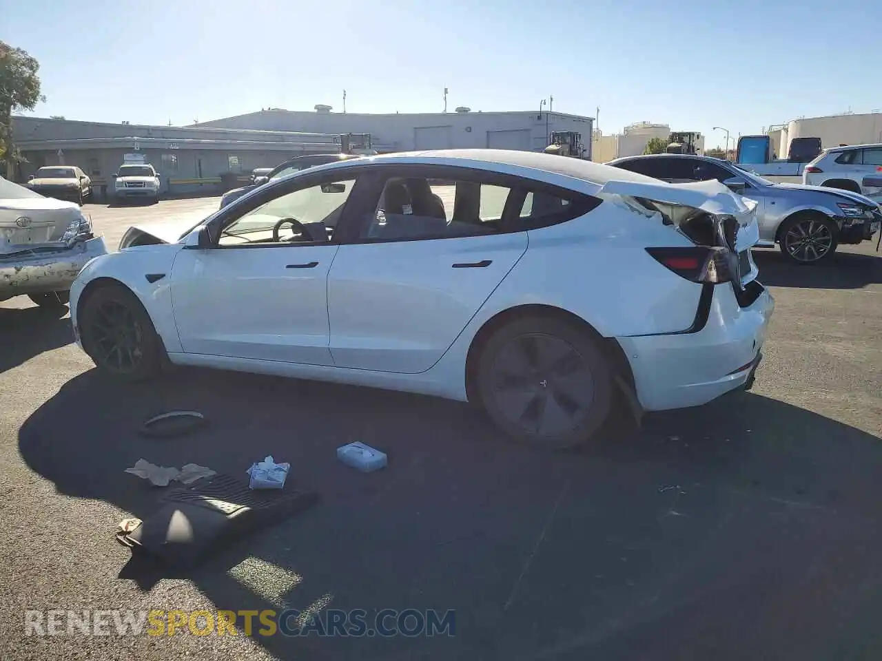2 fotografías del automóvil dañado 5YJ3E1EA8MF026973 TESLA MODEL 3 2021