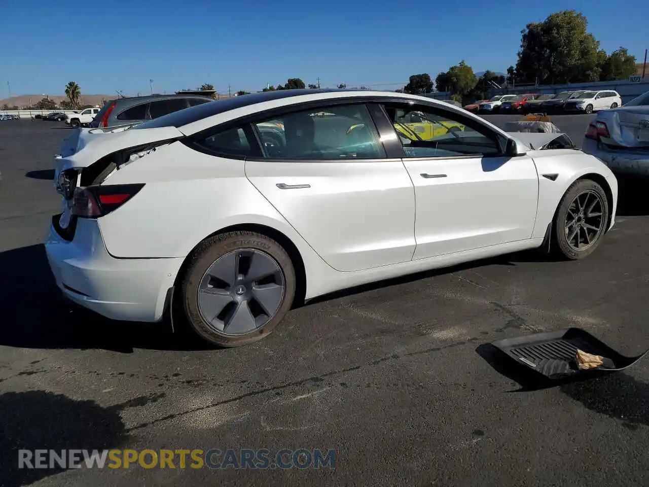 3 fotografías del automóvil dañado 5YJ3E1EA8MF026973 TESLA MODEL 3 2021