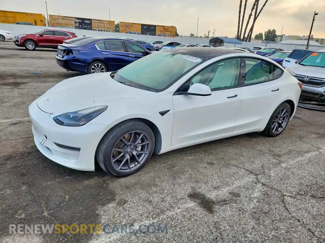 1 fotografías del automóvil dañado 5YJ3E1EA8MF028836 TESLA MODEL 3 2021