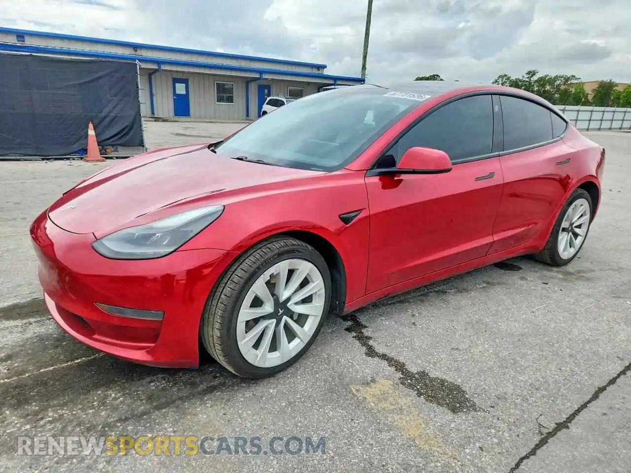 1 Photograph of a damaged car 5YJ3E1EA8MF029937 TESLA MODEL 3 2021