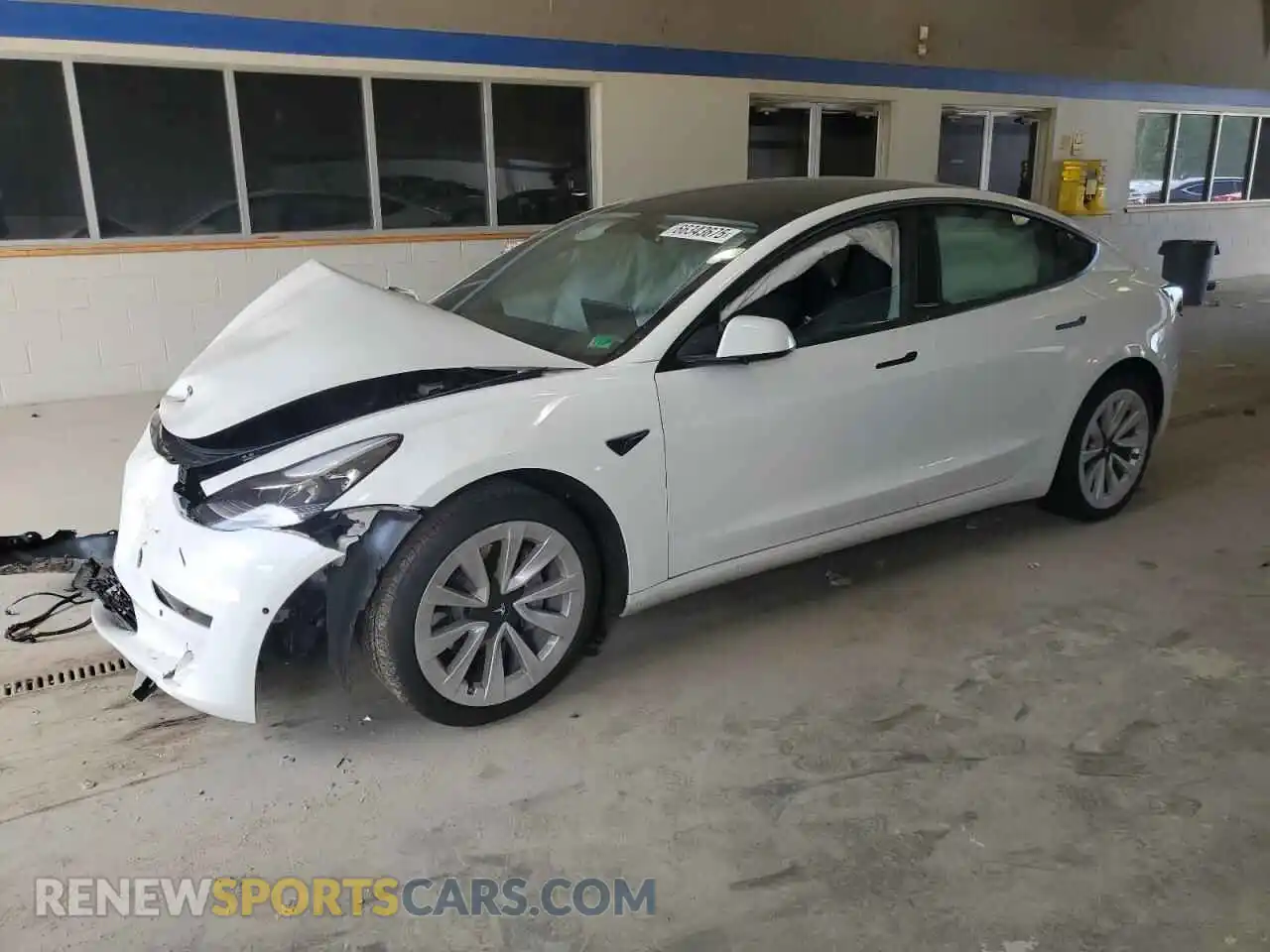 1 Photograph of a damaged car 5YJ3E1EA8MF045555 TESLA MODEL 3 2021