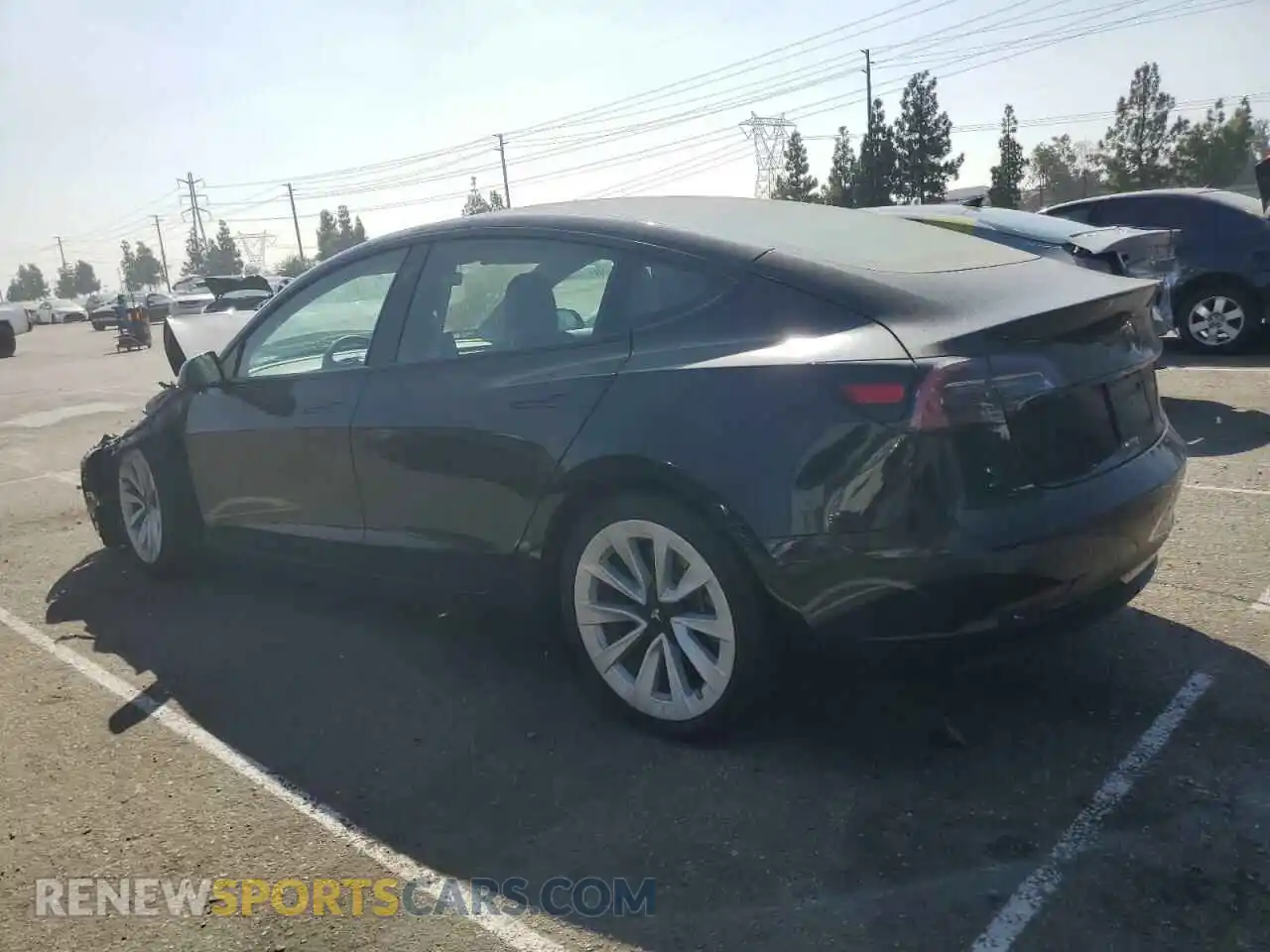 2 Photograph of a damaged car 5YJ3E1EA8MF051887 TESLA MODEL 3 2021