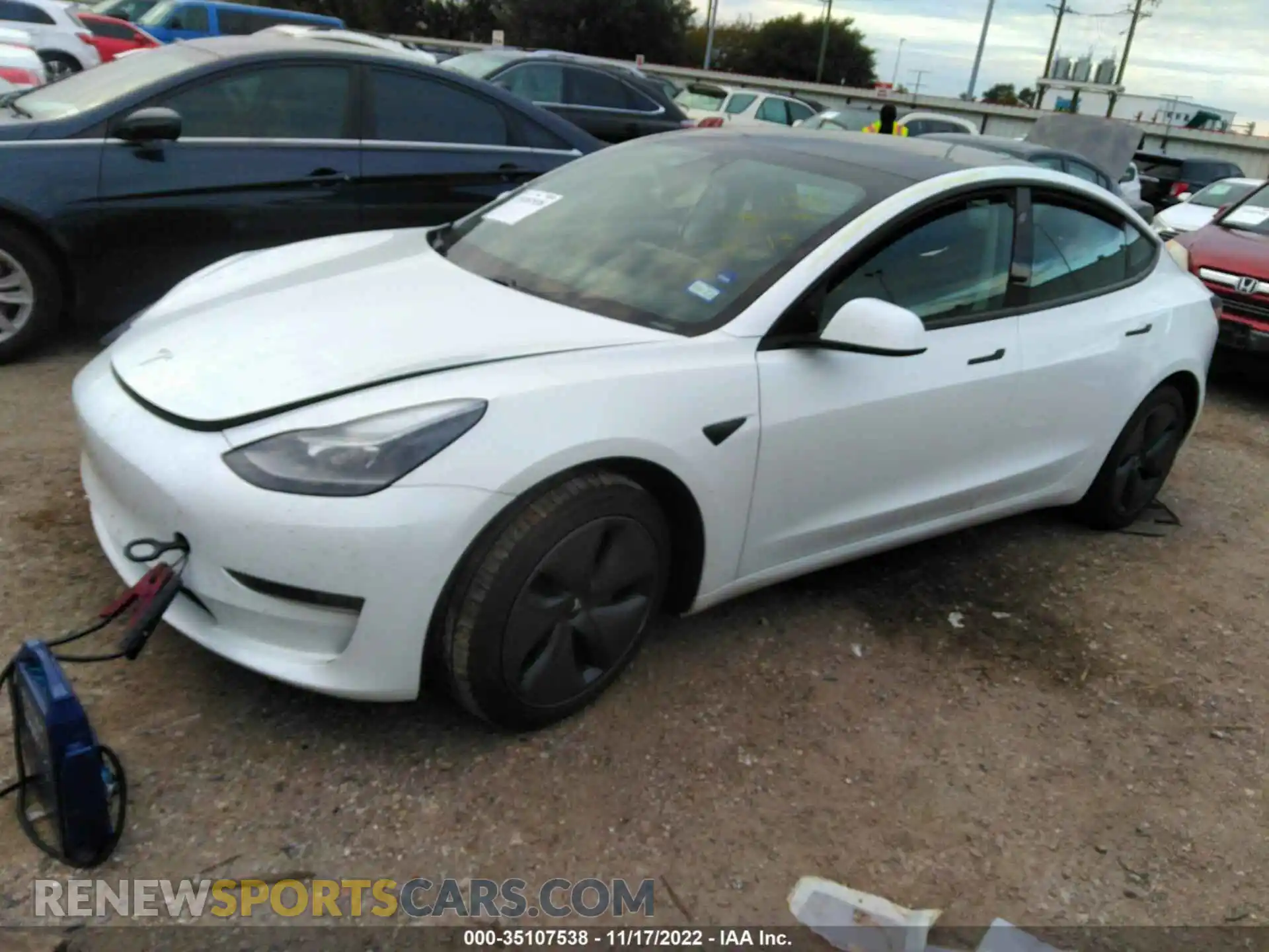 2 Photograph of a damaged car 5YJ3E1EA8MF059908 TESLA MODEL 3 2021