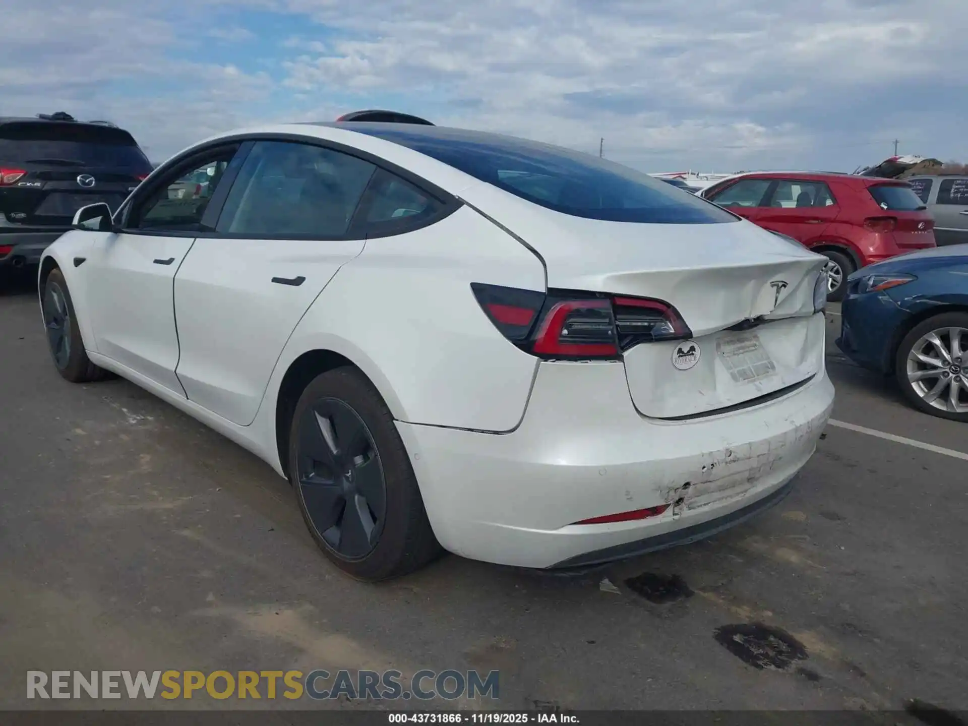 3 Photograph of a damaged car 5YJ3E1EA8MF079141 TESLA MODEL 3 2021