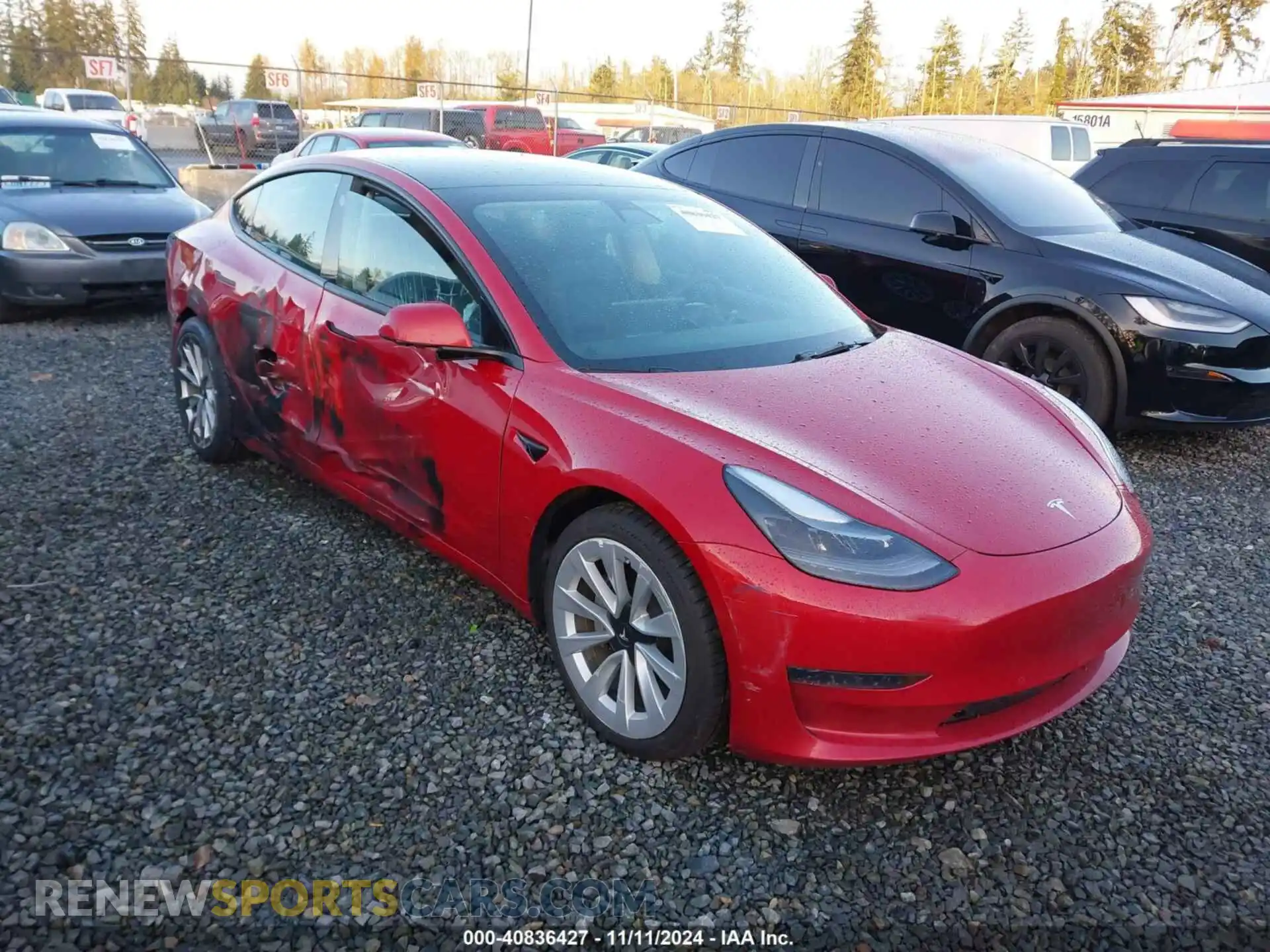 1 Photograph of a damaged car 5YJ3E1EA8MF088244 TESLA MODEL 3 2021