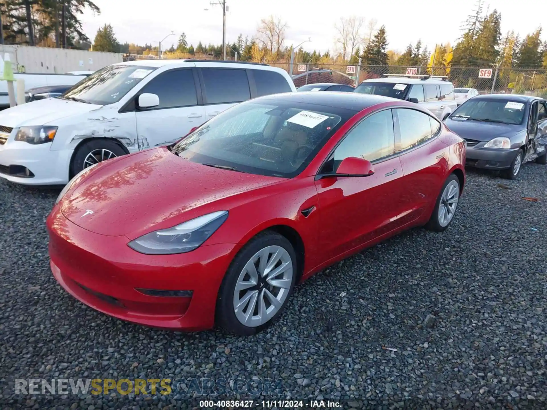2 Photograph of a damaged car 5YJ3E1EA8MF088244 TESLA MODEL 3 2021
