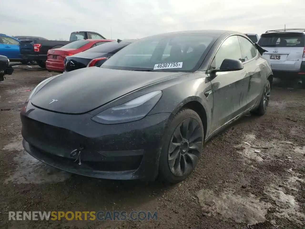 1 Photograph of a damaged car 5YJ3E1EA8MF088602 TESLA MODEL 3 2021