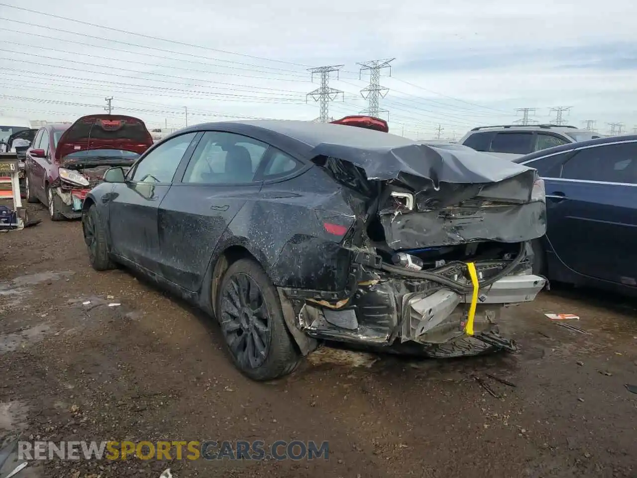 2 Photograph of a damaged car 5YJ3E1EA8MF088602 TESLA MODEL 3 2021