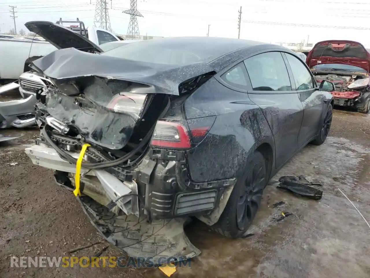 3 Photograph of a damaged car 5YJ3E1EA8MF088602 TESLA MODEL 3 2021