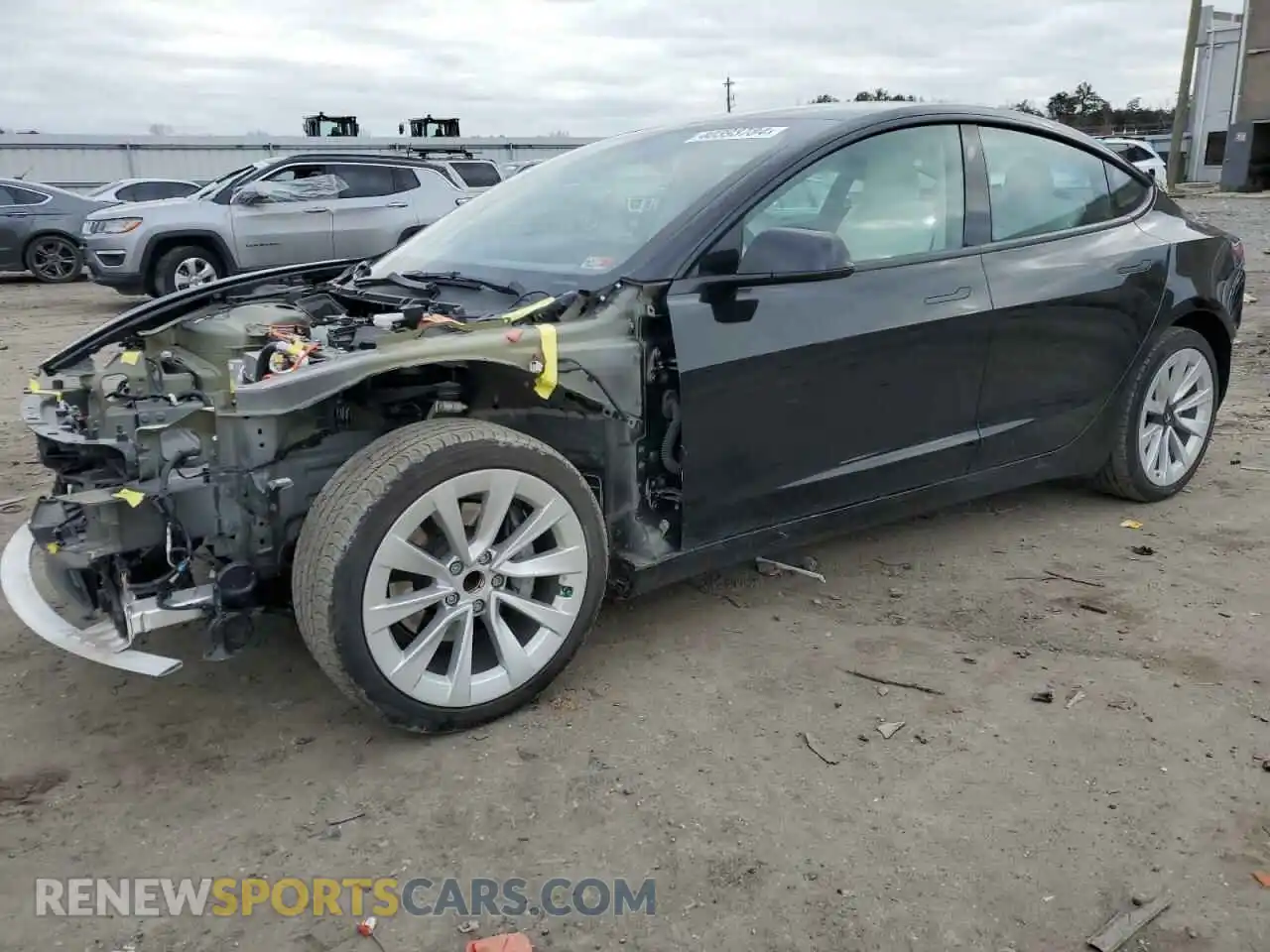 1 Photograph of a damaged car 5YJ3E1EA8MF089555 TESLA MODEL 3 2021