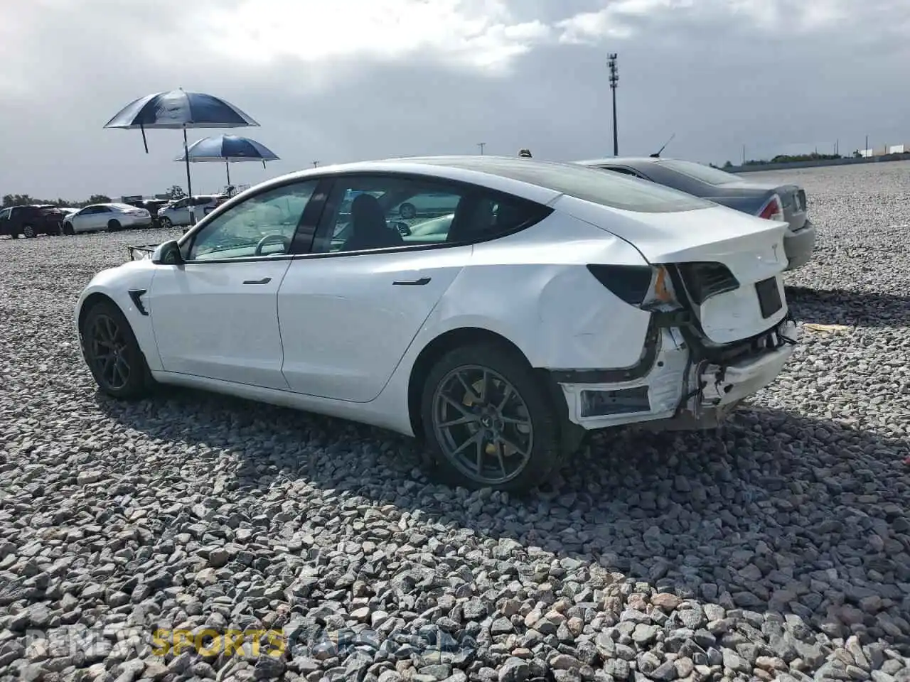 2 Photograph of a damaged car 5YJ3E1EA8MF090818 TESLA MODEL 3 2021
