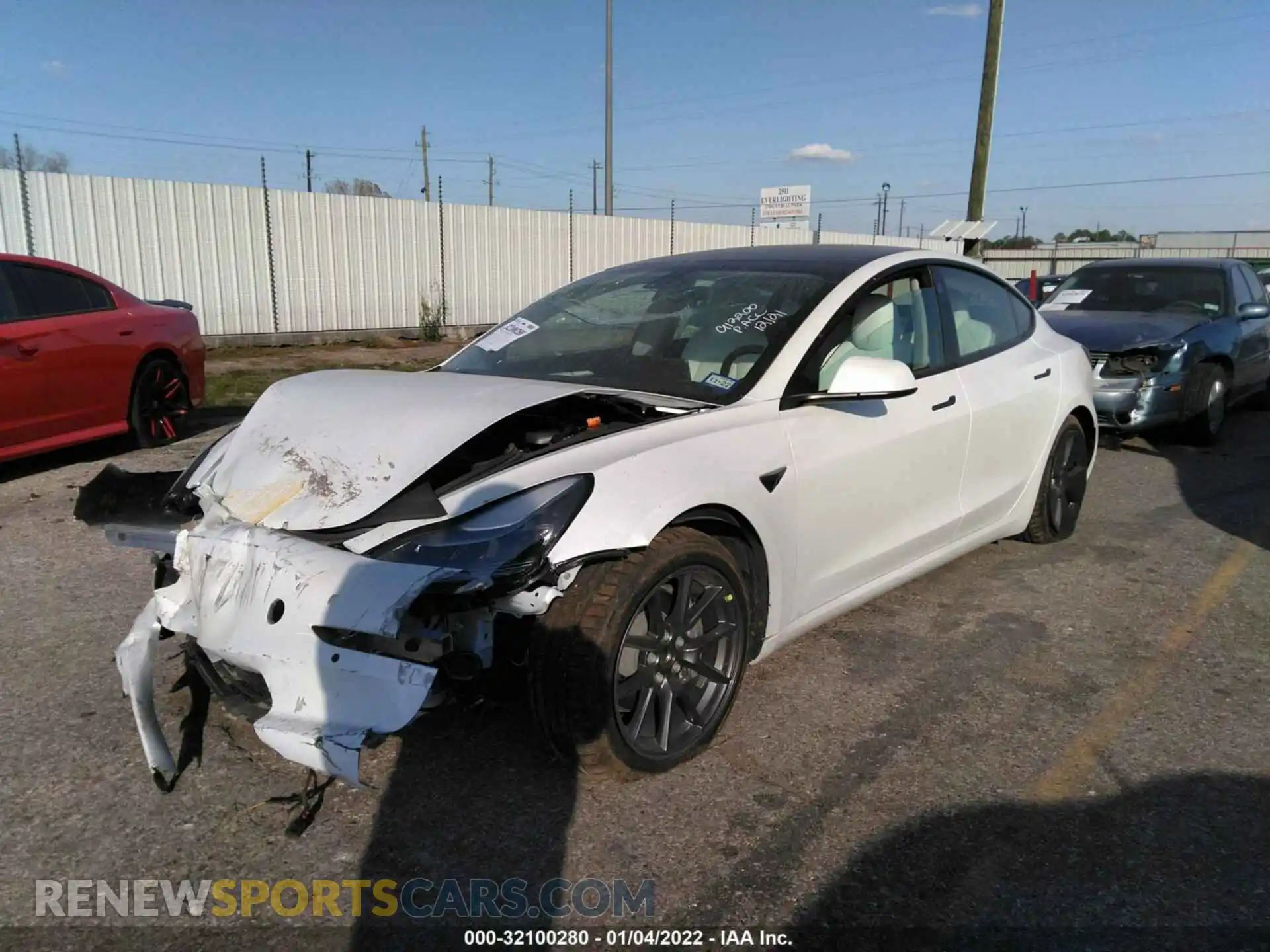 2 Photograph of a damaged car 5YJ3E1EA8MF092679 TESLA MODEL 3 2021