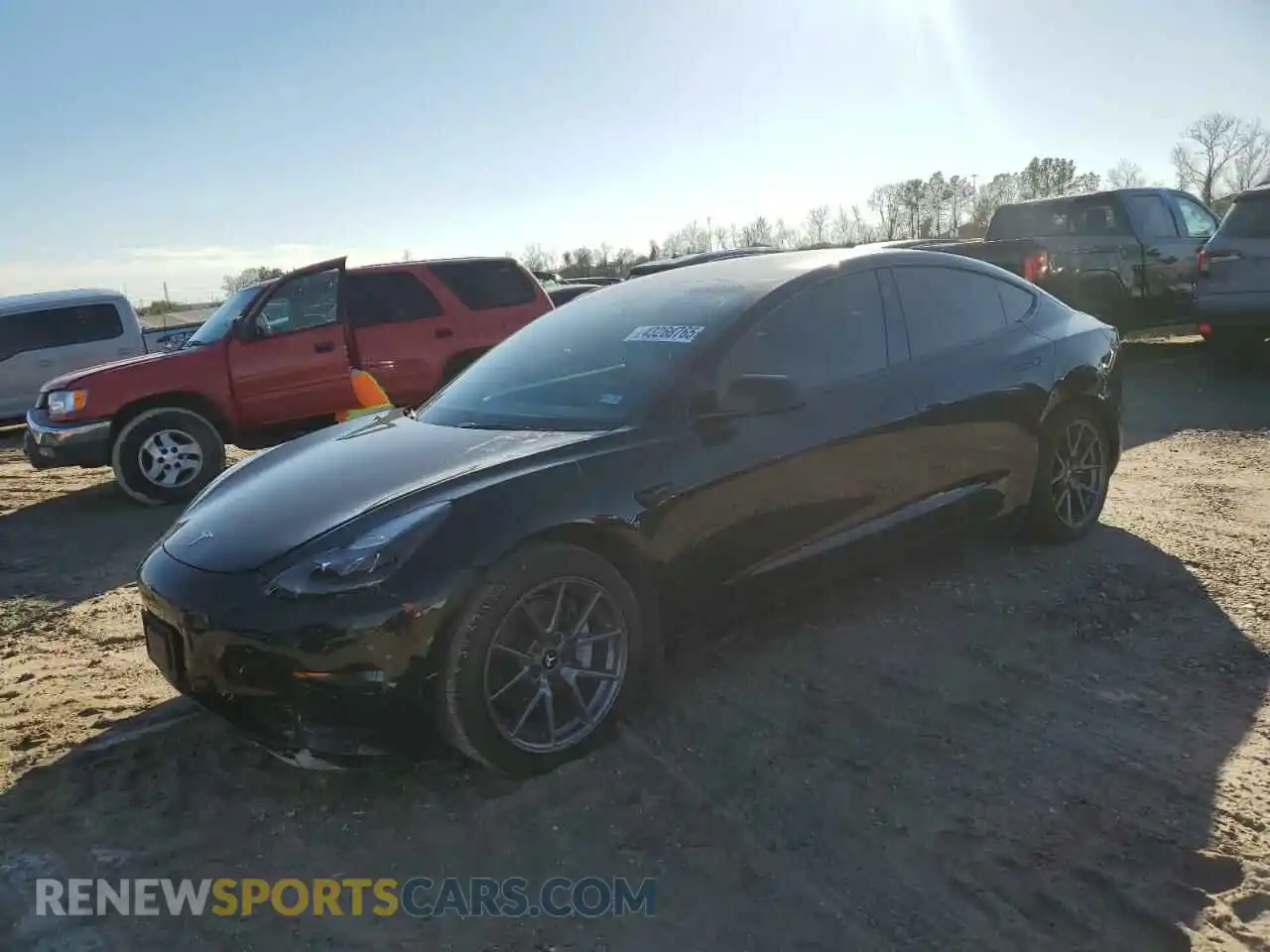 1 Photograph of a damaged car 5YJ3E1EA8MF092813 TESLA MODEL 3 2021