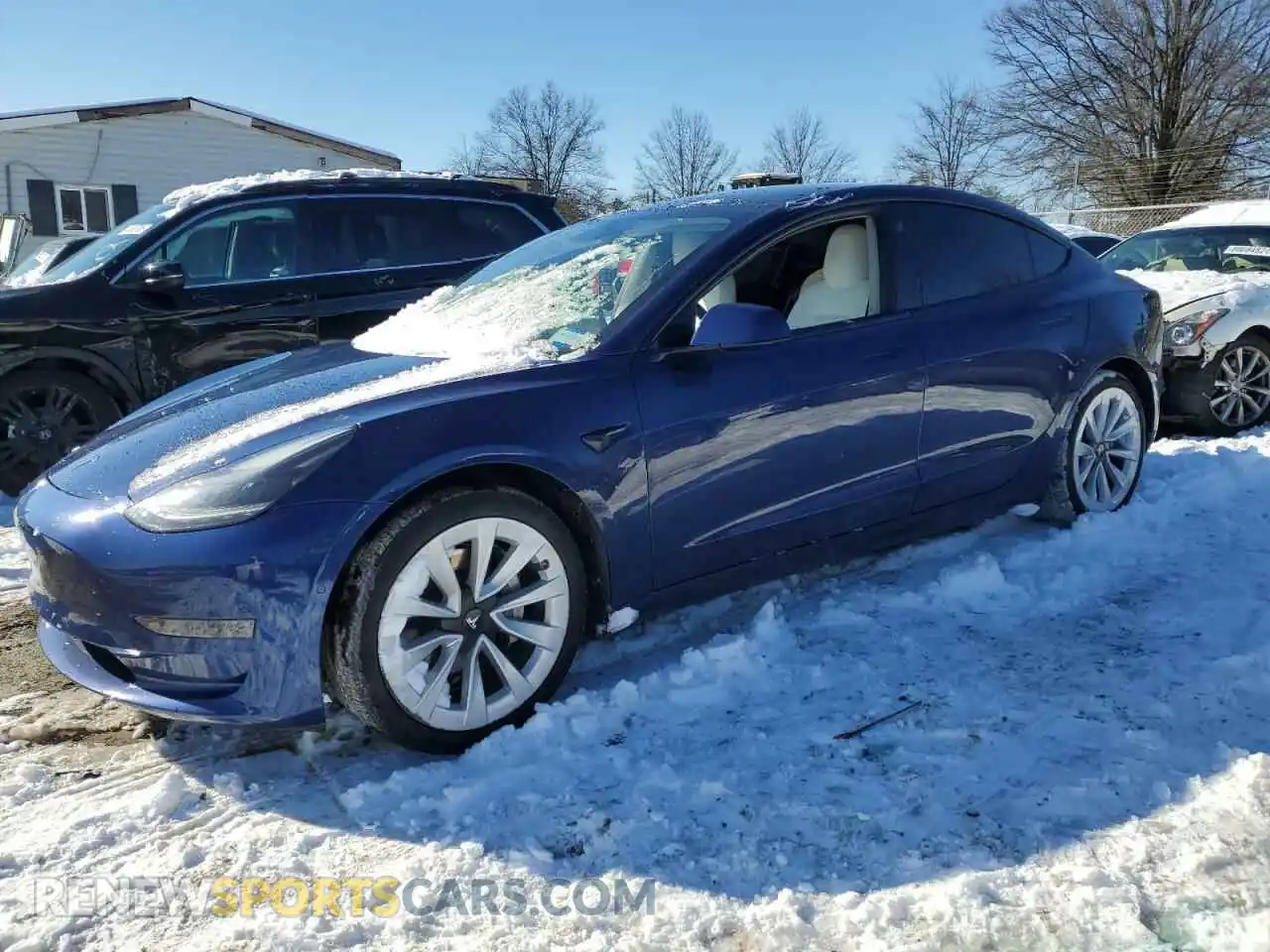 1 Photograph of a damaged car 5YJ3E1EA8MF095890 TESLA MODEL 3 2021