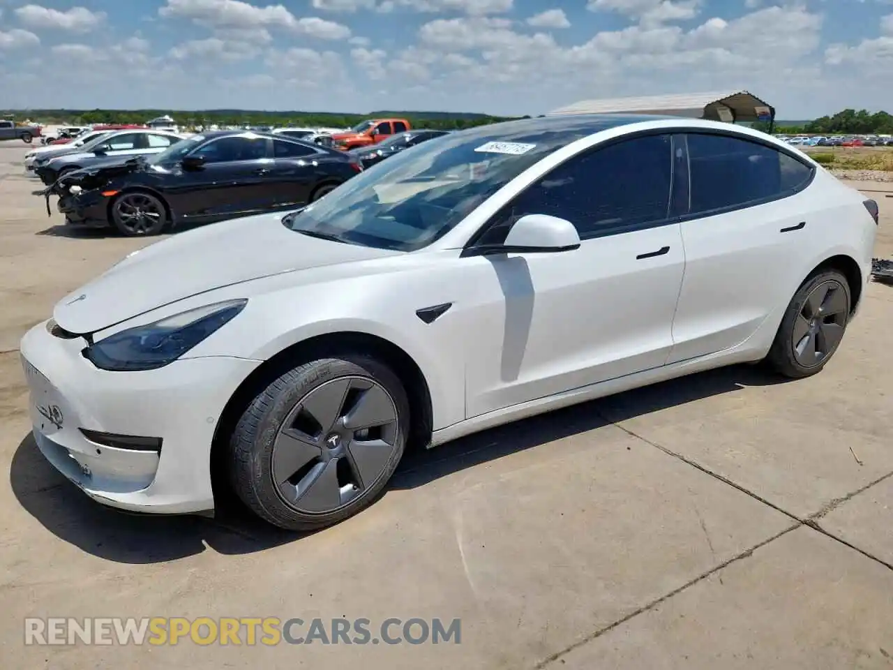 1 Photograph of a damaged car 5YJ3E1EA8MF100344 TESLA MODEL 3 2021