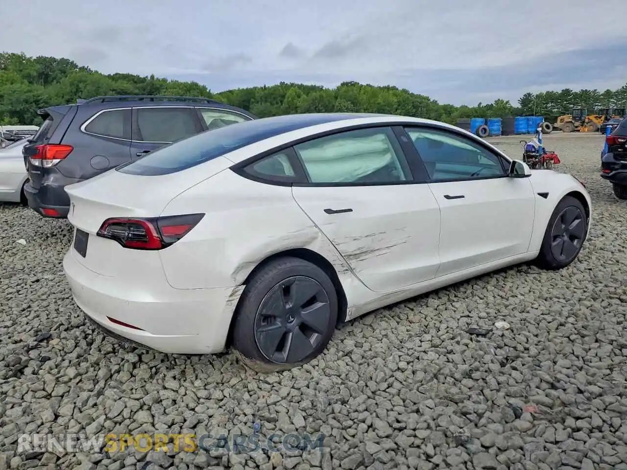 3 fotografías del automóvil dañado 5YJ3E1EA8MF100764 TESLA MODEL 3 2021