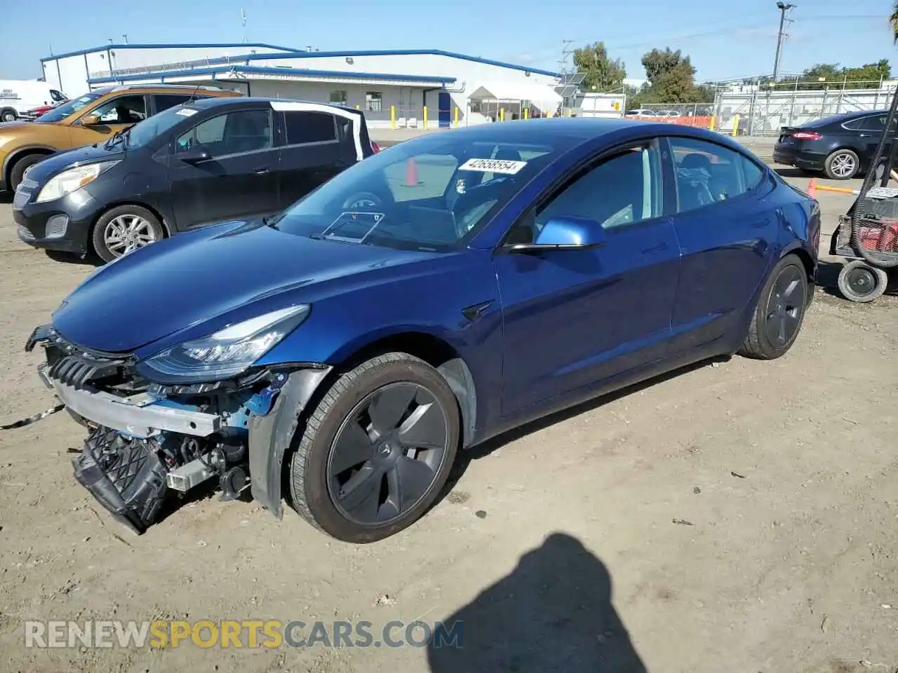 1 Фотография поврежденного автомобиля 5YJ3E1EA8MF850830 TESLA MODEL 3 2021