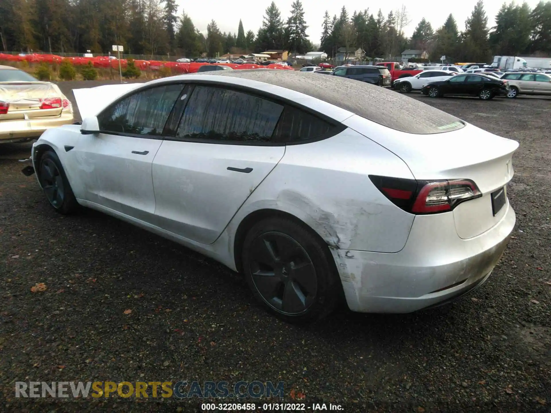 3 Photograph of a damaged car 5YJ3E1EA8MF870821 TESLA MODEL 3 2021