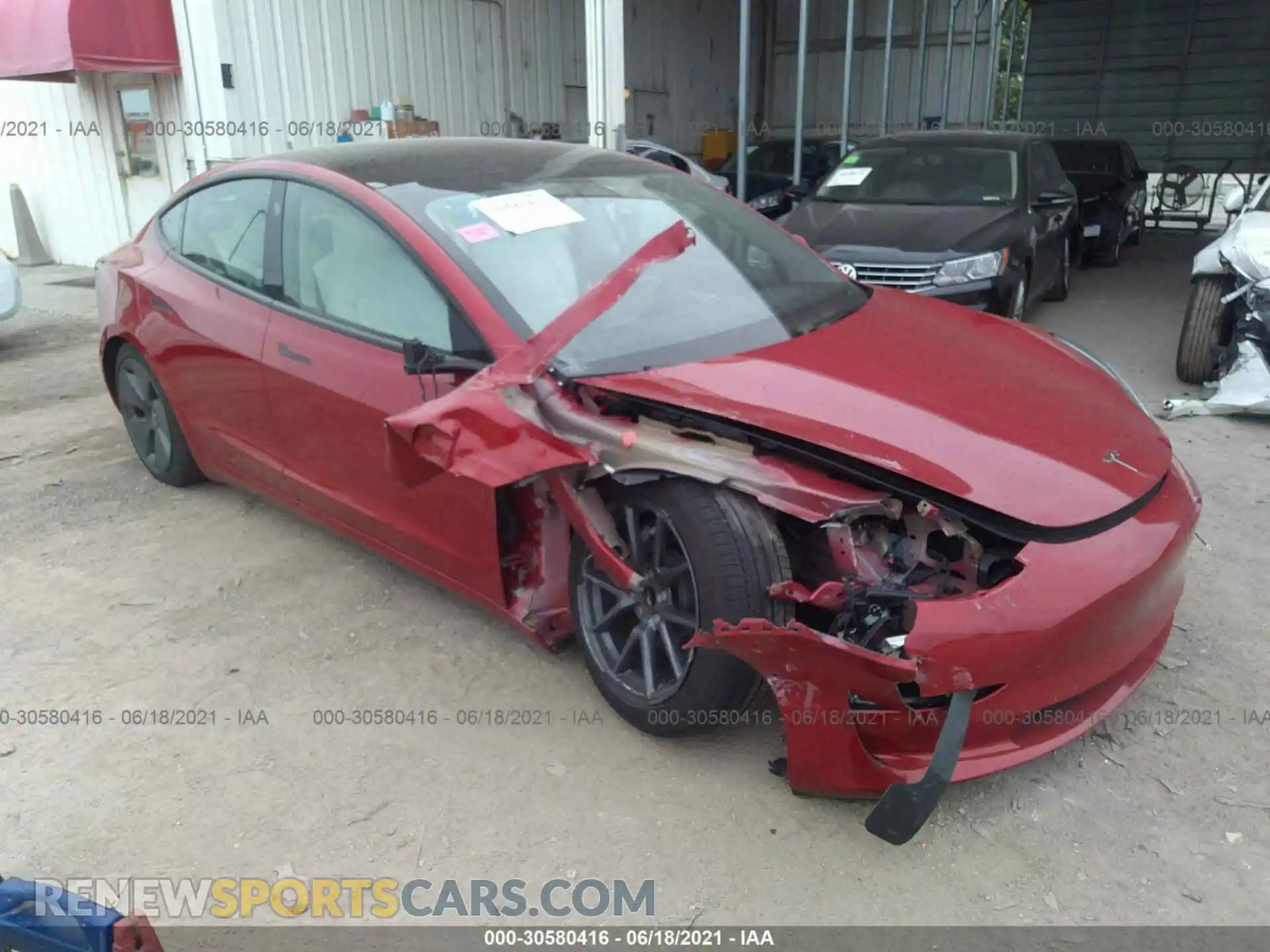 1 fotografías del automóvil dañado 5YJ3E1EA8MF871208 TESLA MODEL 3 2021