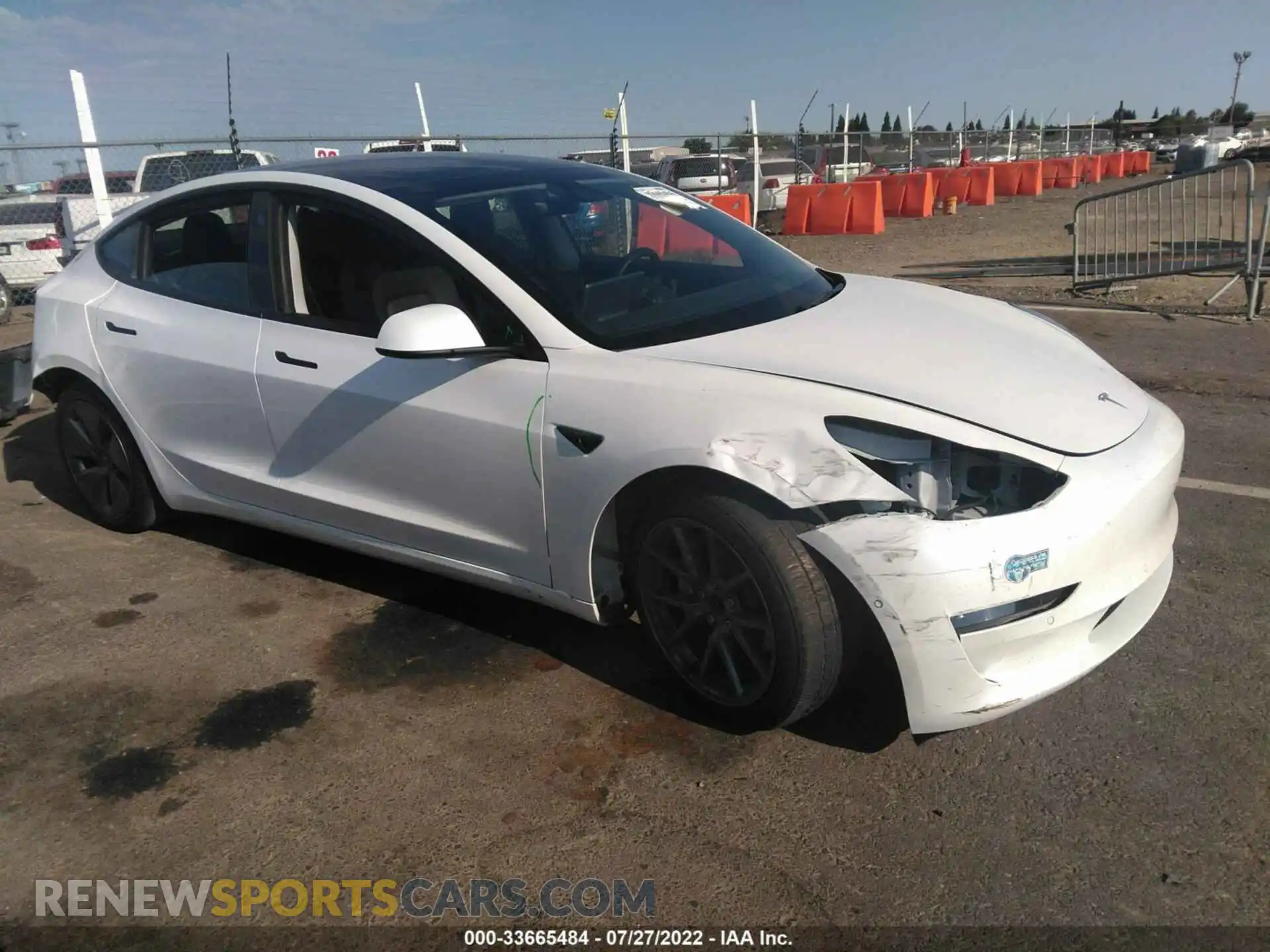 1 Фотография поврежденного автомобиля 5YJ3E1EA8MF874478 TESLA MODEL 3 2021