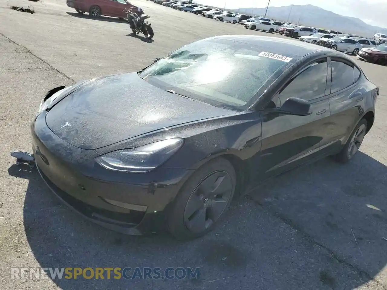 1 Photograph of a damaged car 5YJ3E1EA8MF875873 TESLA MODEL 3 2021