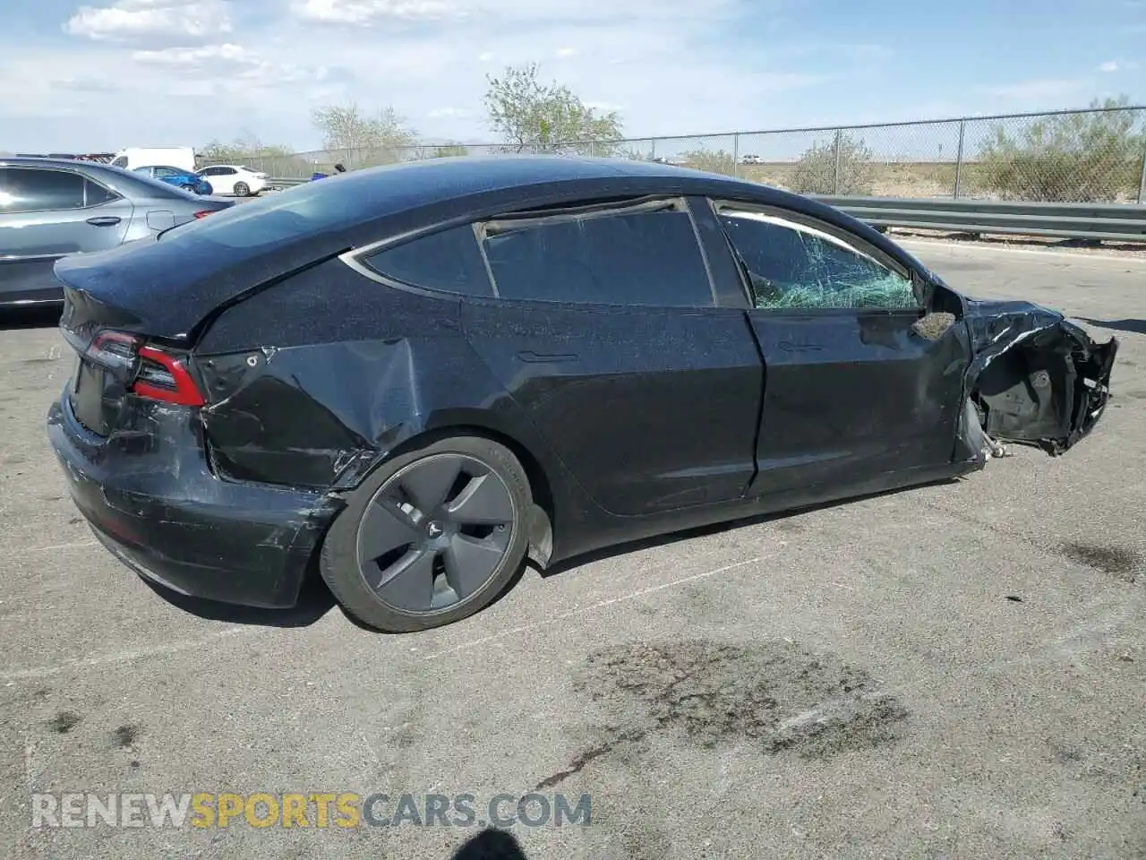 3 Photograph of a damaged car 5YJ3E1EA8MF875873 TESLA MODEL 3 2021