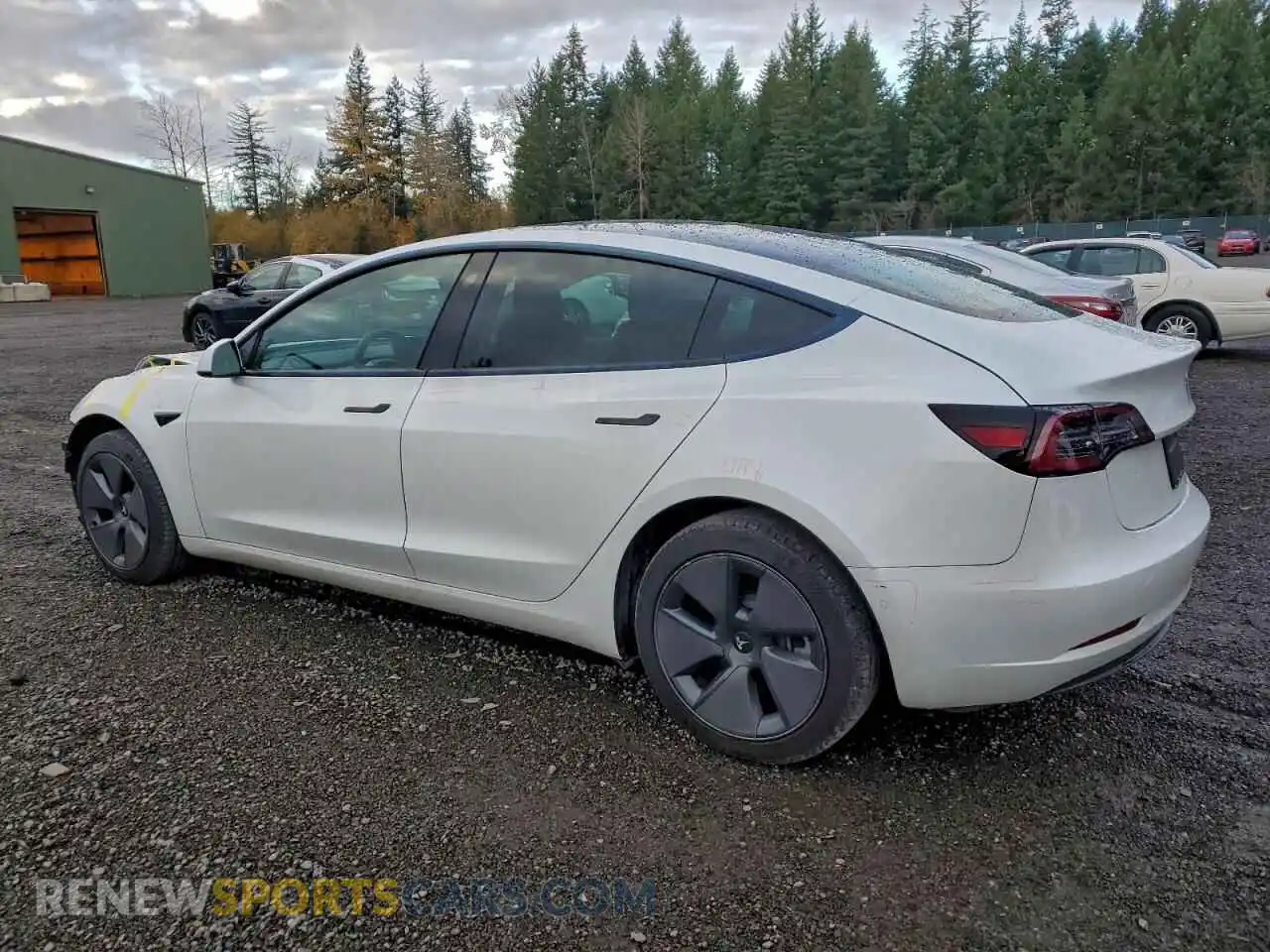 2 Photograph of a damaged car 5YJ3E1EA8MF877025 TESLA MODEL 3 2021