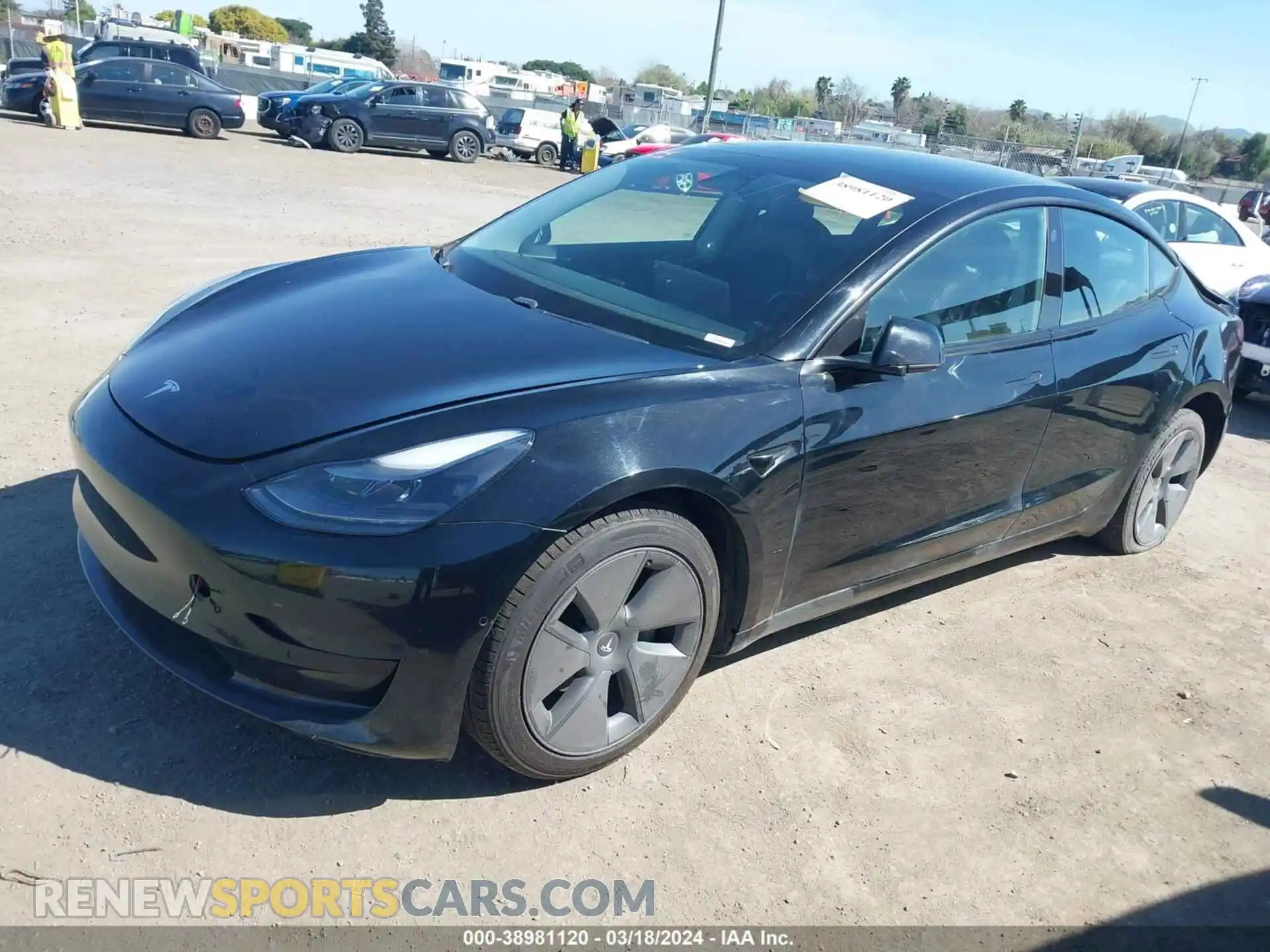 2 Photograph of a damaged car 5YJ3E1EA8MF878076 TESLA MODEL 3 2021