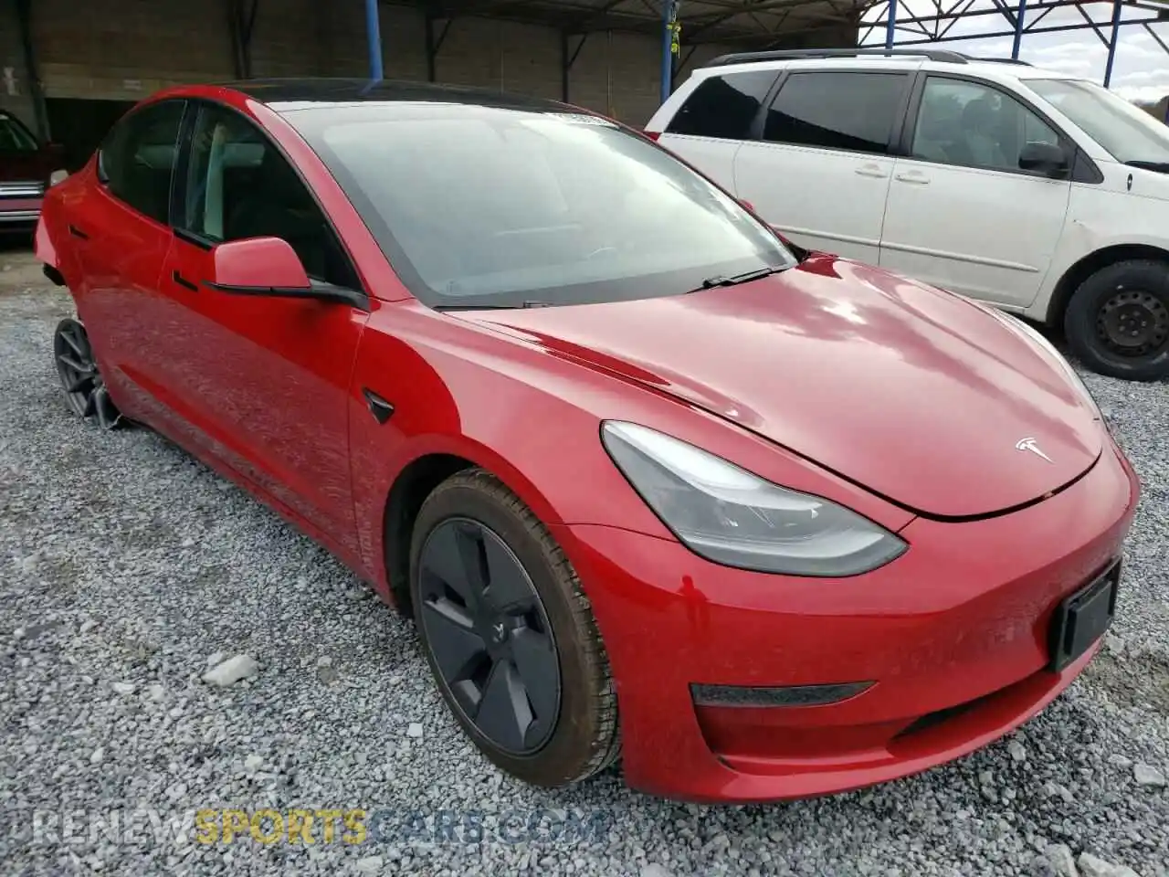 1 fotografías del automóvil dañado 5YJ3E1EA8MF915059 TESLA MODEL 3 2021