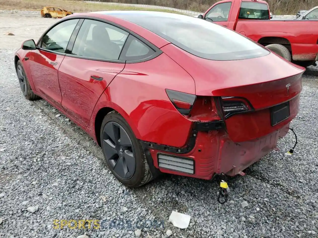 3 fotografías del automóvil dañado 5YJ3E1EA8MF915059 TESLA MODEL 3 2021