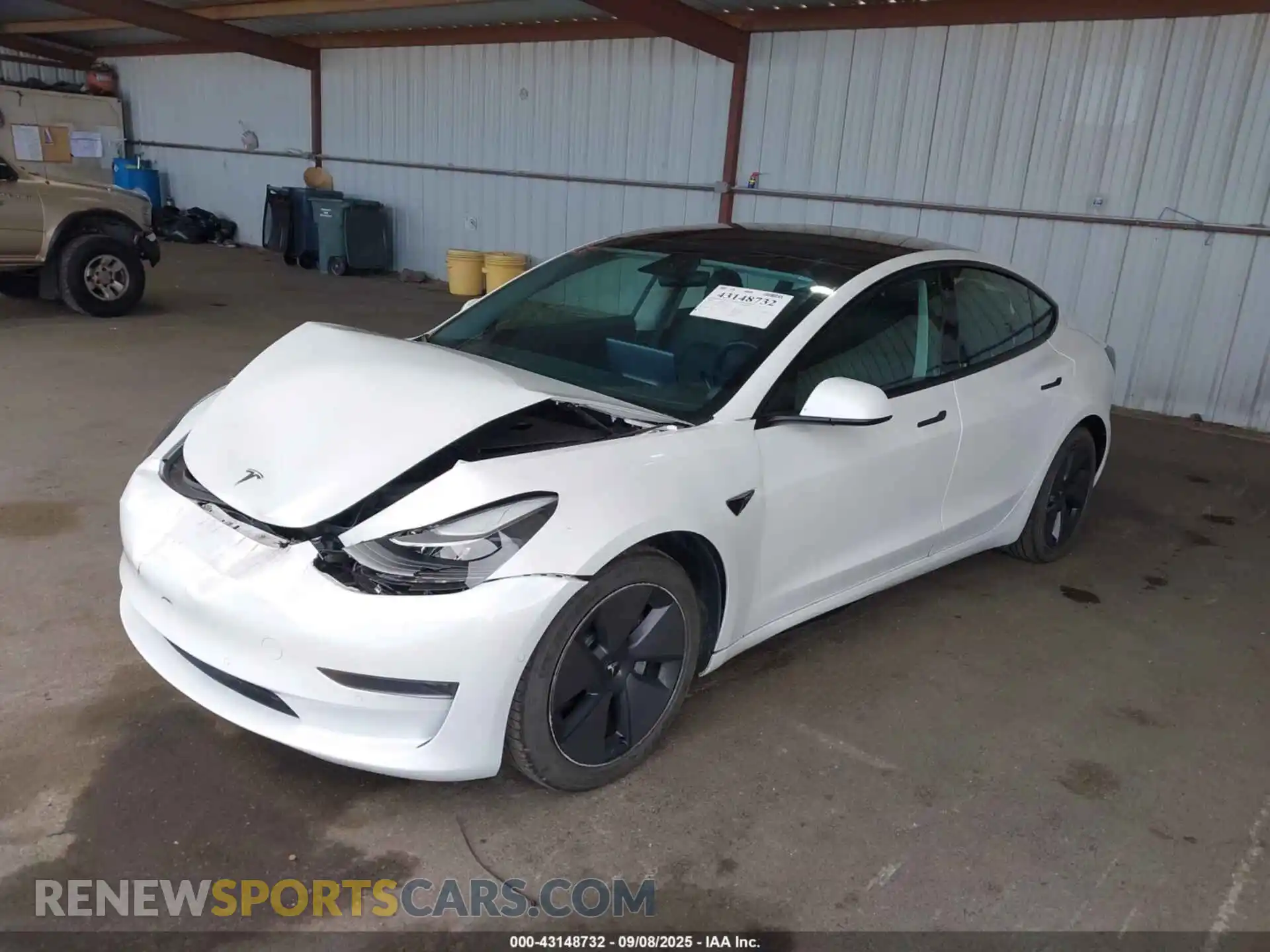 2 fotografías del automóvil dañado 5YJ3E1EA8MF919967 TESLA MODEL 3 2021