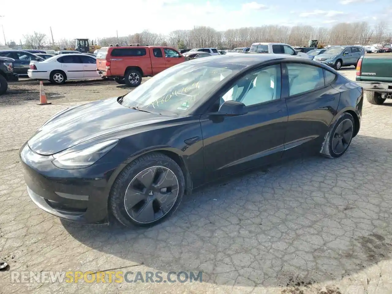 1 Photograph of a damaged car 5YJ3E1EA8MF921895 TESLA MODEL 3 2021